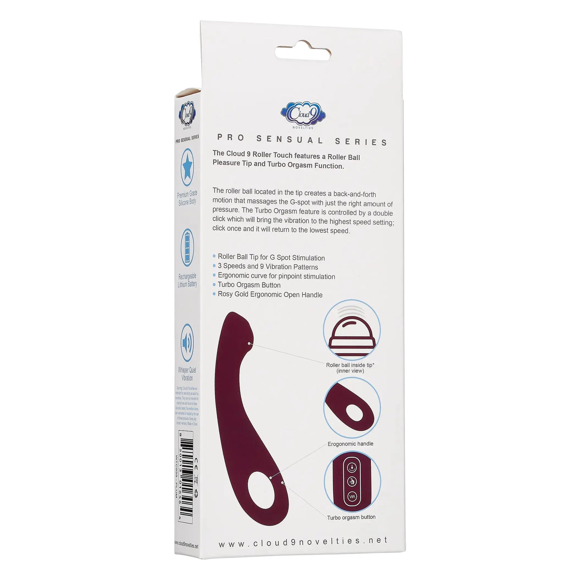 Cloud 9 Pro Sensual Roller Ball G-Turbo Plum Cloud 9 Novelties