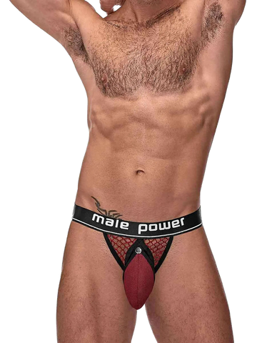 COCK PIT COCK RING JOCK BURGUNDY Male Power Lingerie