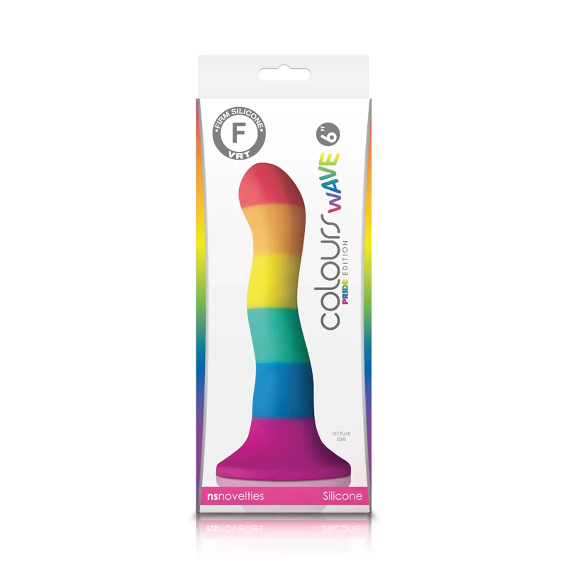 Colours Pride Edition 6in Wave Dildo Rainbow NS Novelties