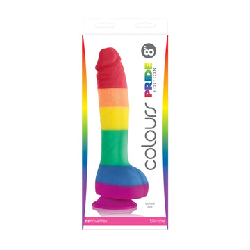 Colours Pride Edition 8in Dildo Rainbow NS Novelties