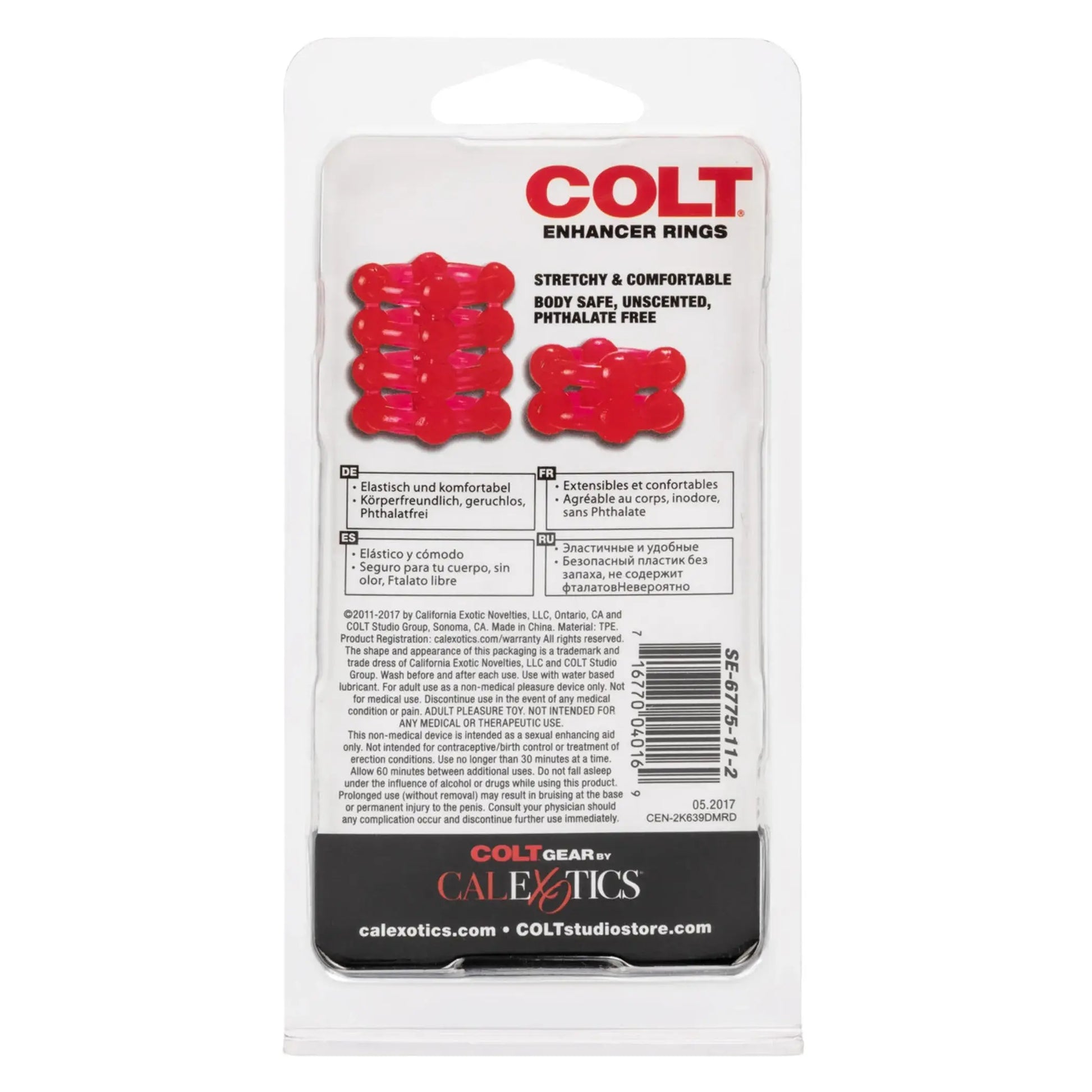 Colt Enhancer Rings Red California Exotic Novelties