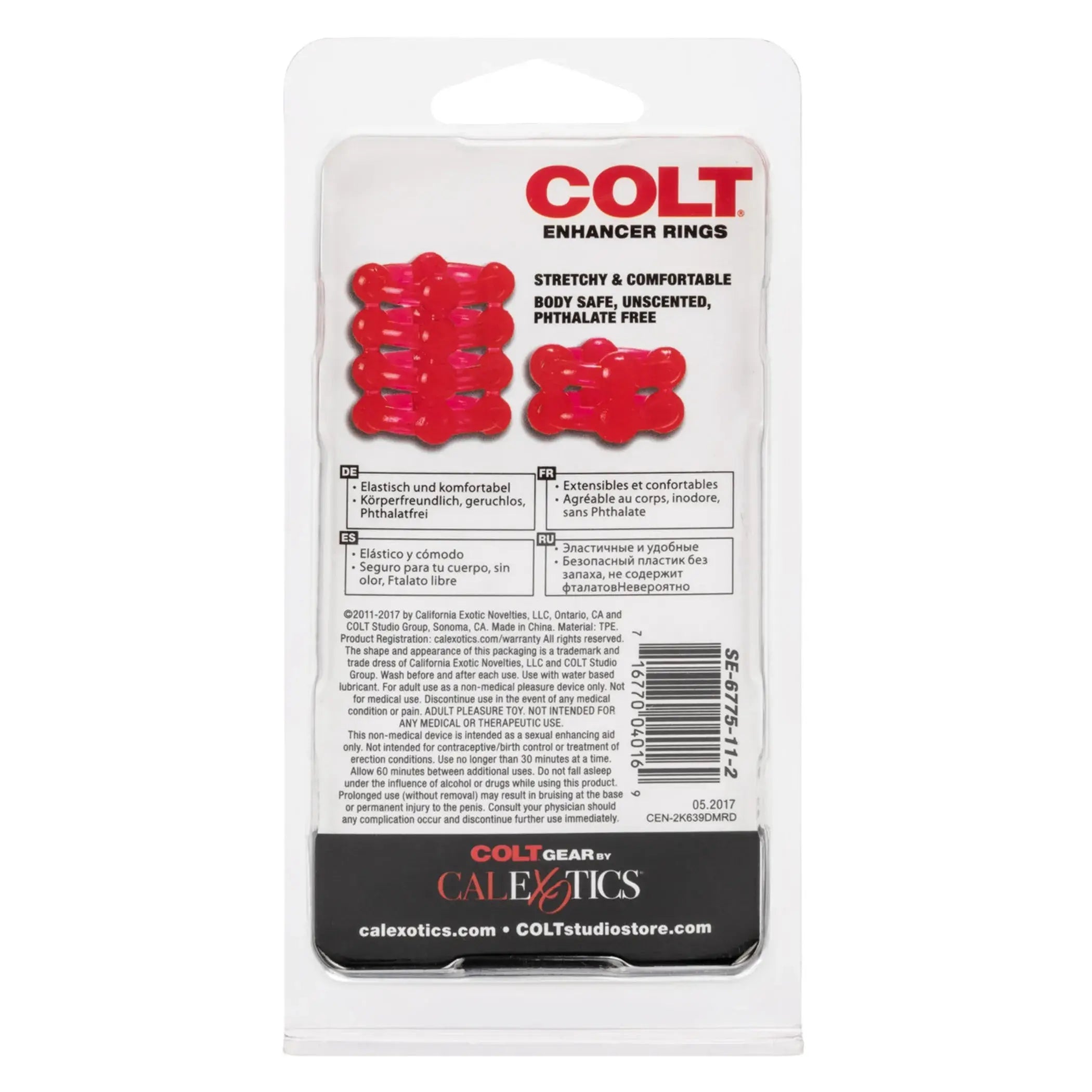 Colt Enhancer Rings Red California Exotic Novelties