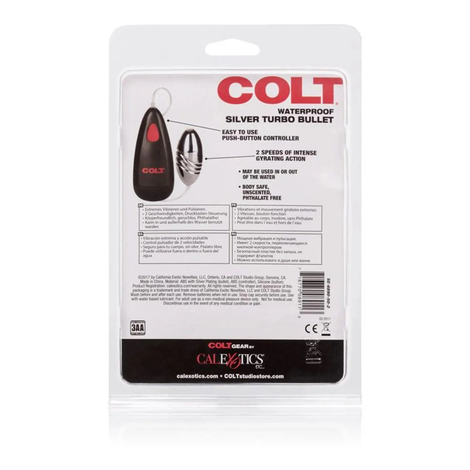 Colt Silver Turbo Bullet California Exotic Novelties