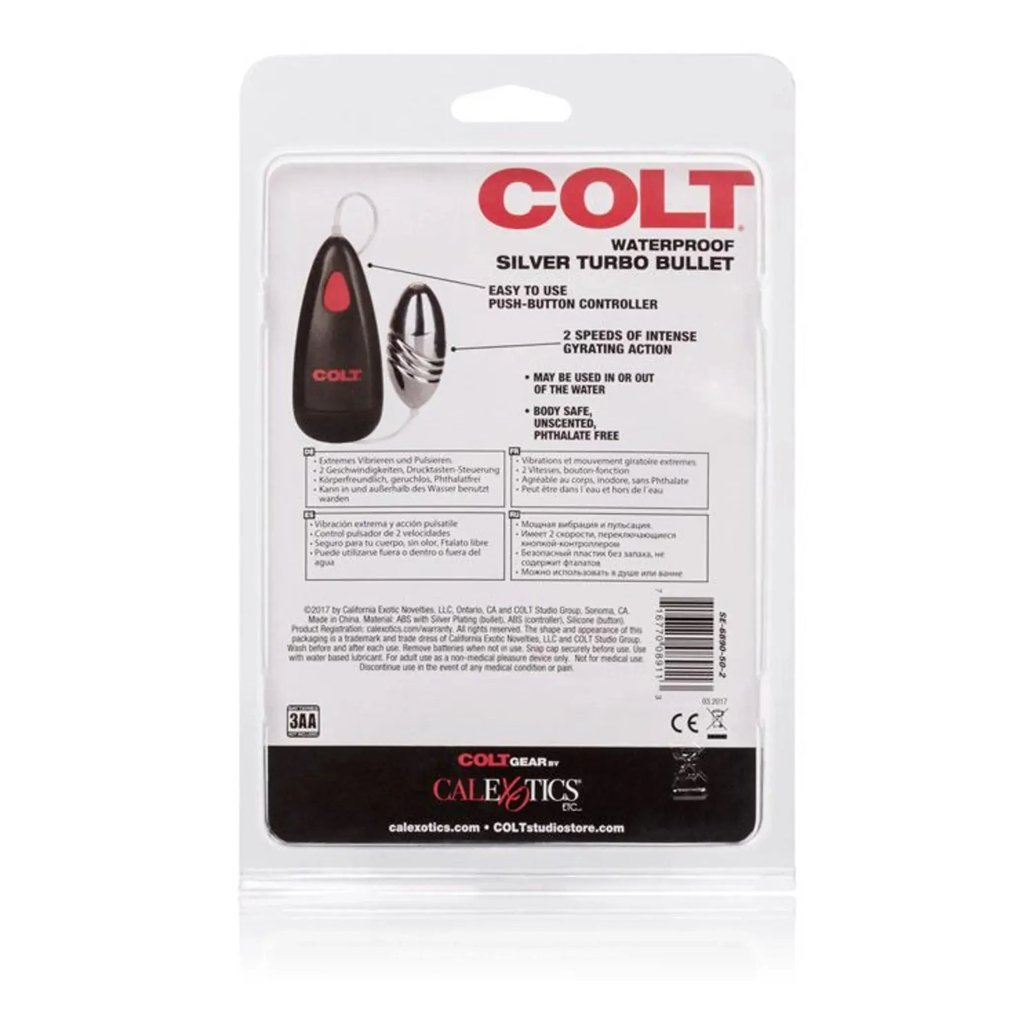 Colt Silver Turbo Bullet California Exotic Novelties