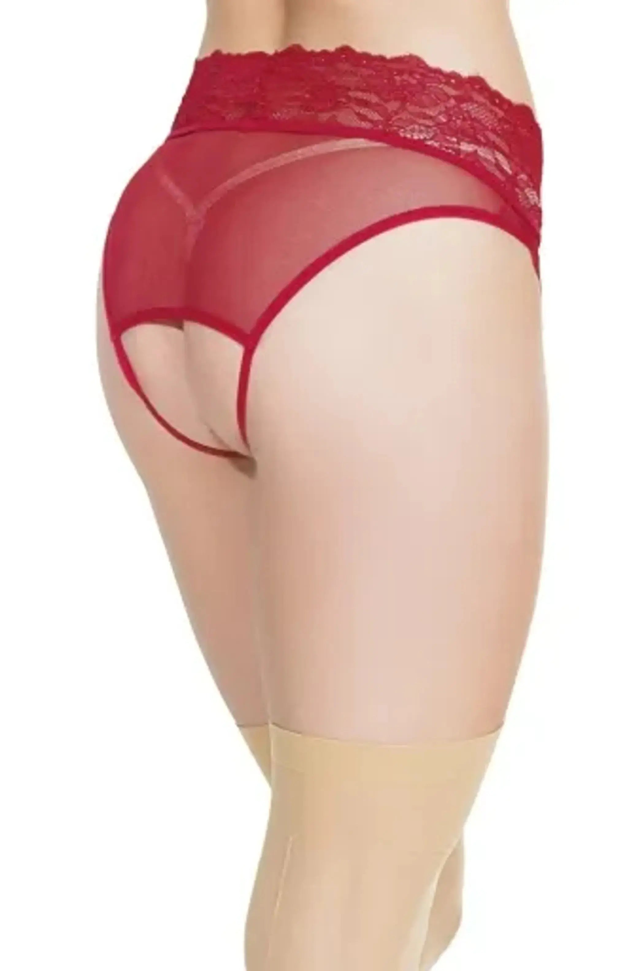 Coquette Crotchless Panty With Attached Garter Coquette