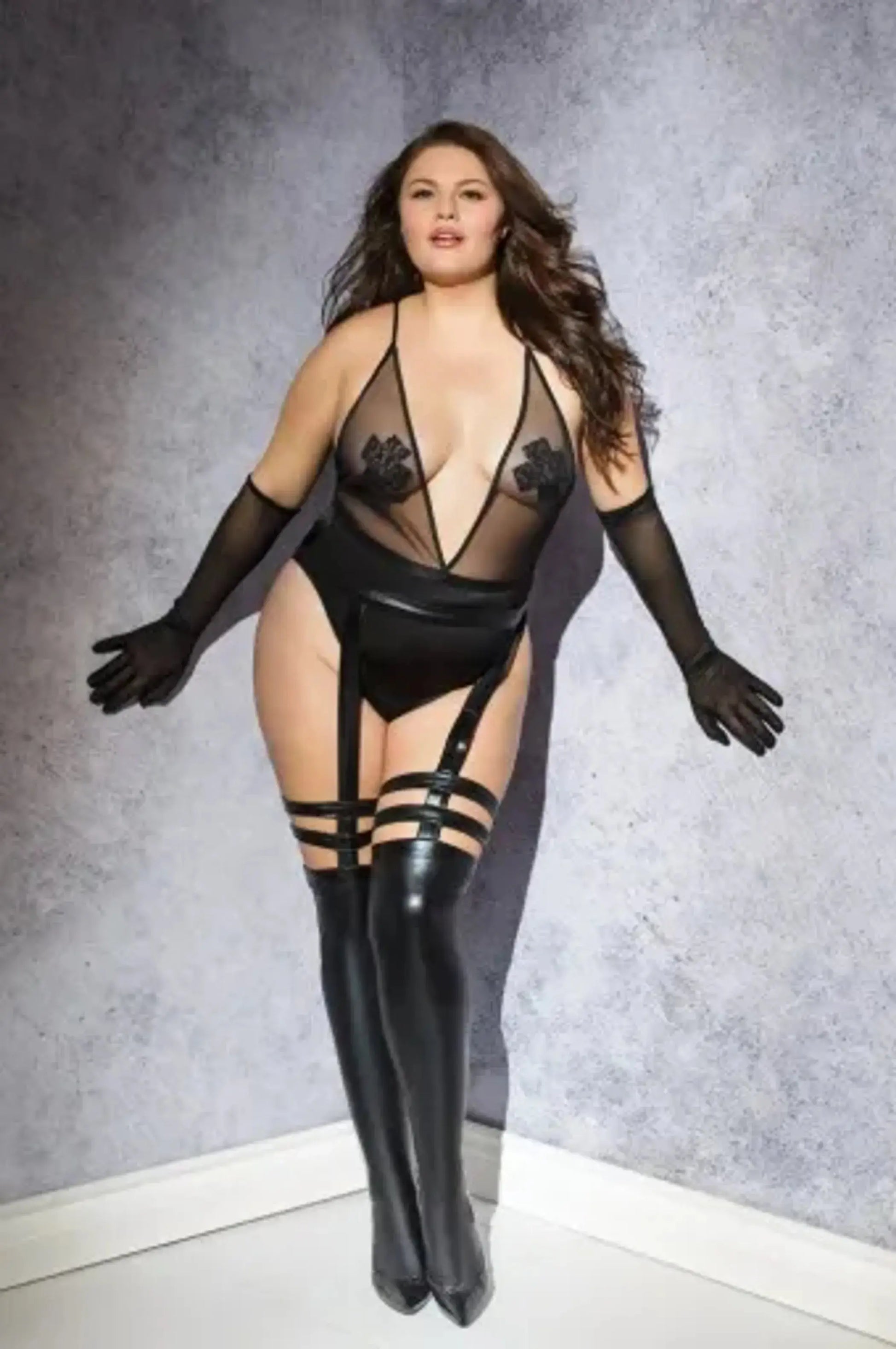 Coquette Crotchless Teddy - Color: Black | Pack Of: 1 | Style: Clothing Coquette