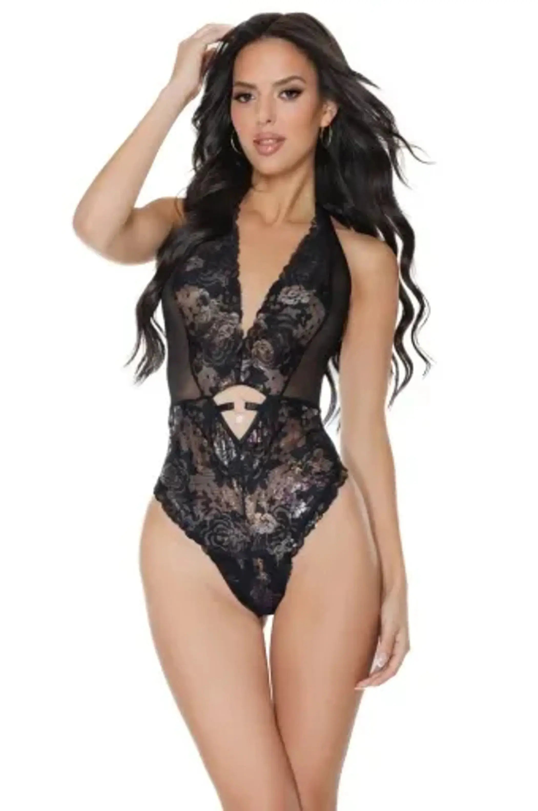 Coquette Crotchless Teddy - Color: Black | Pack Of: 1 | Style: Clothing Coquette