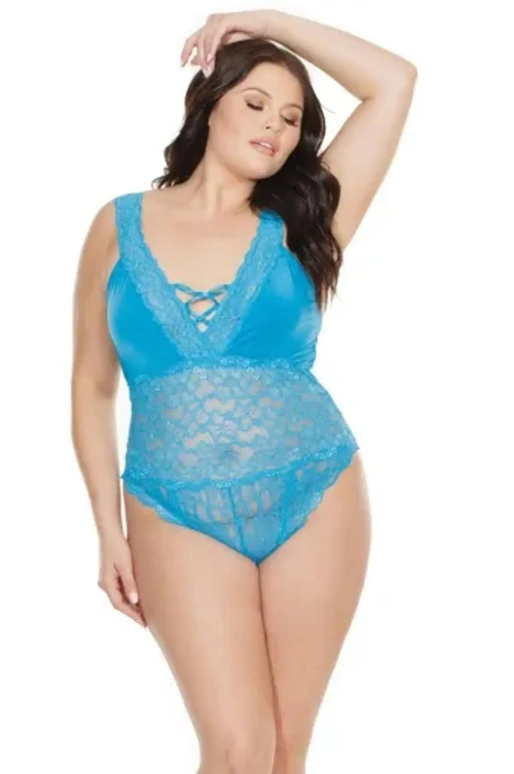Coquette Diva Crotchless Teddy Coquette