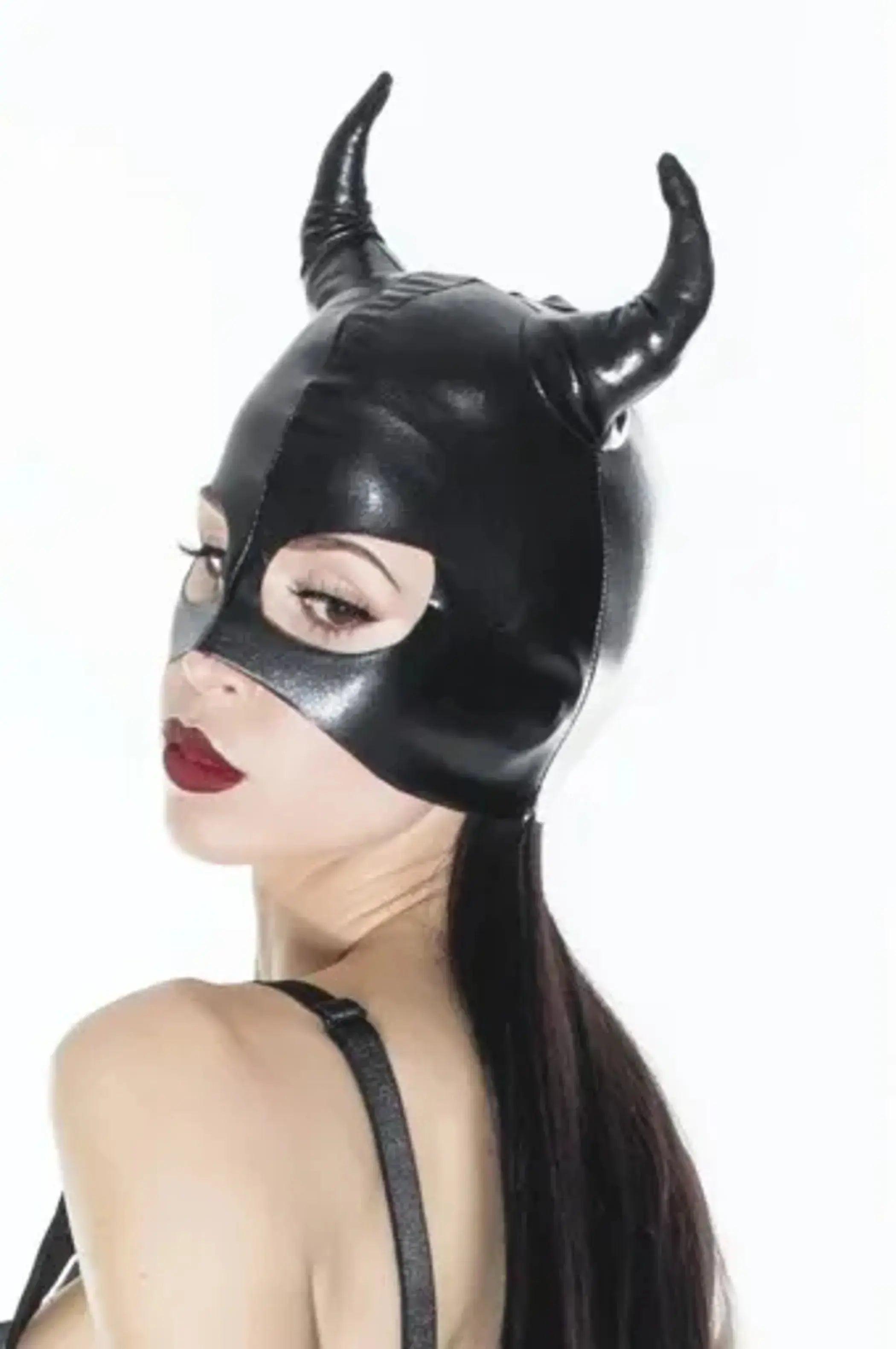 Coquette Wetlook Devil Mask Coquette