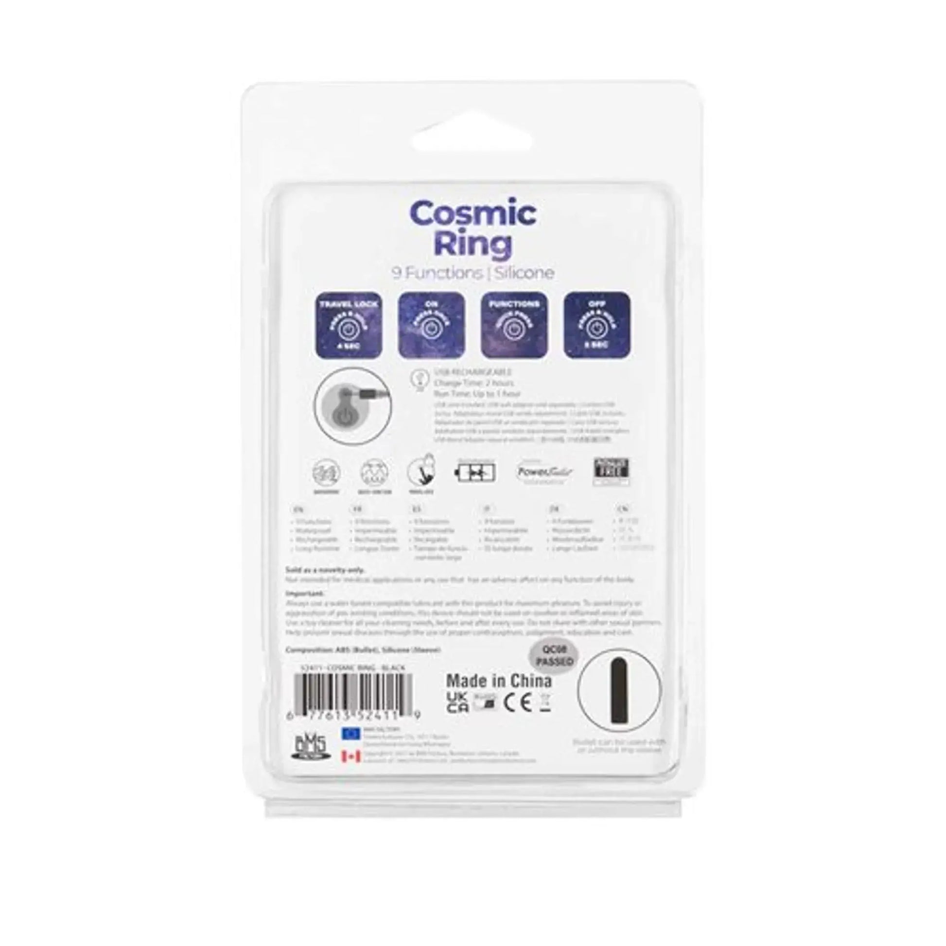 Cosmic Cock Ring With Vibrating Bullet BMS Enterprises