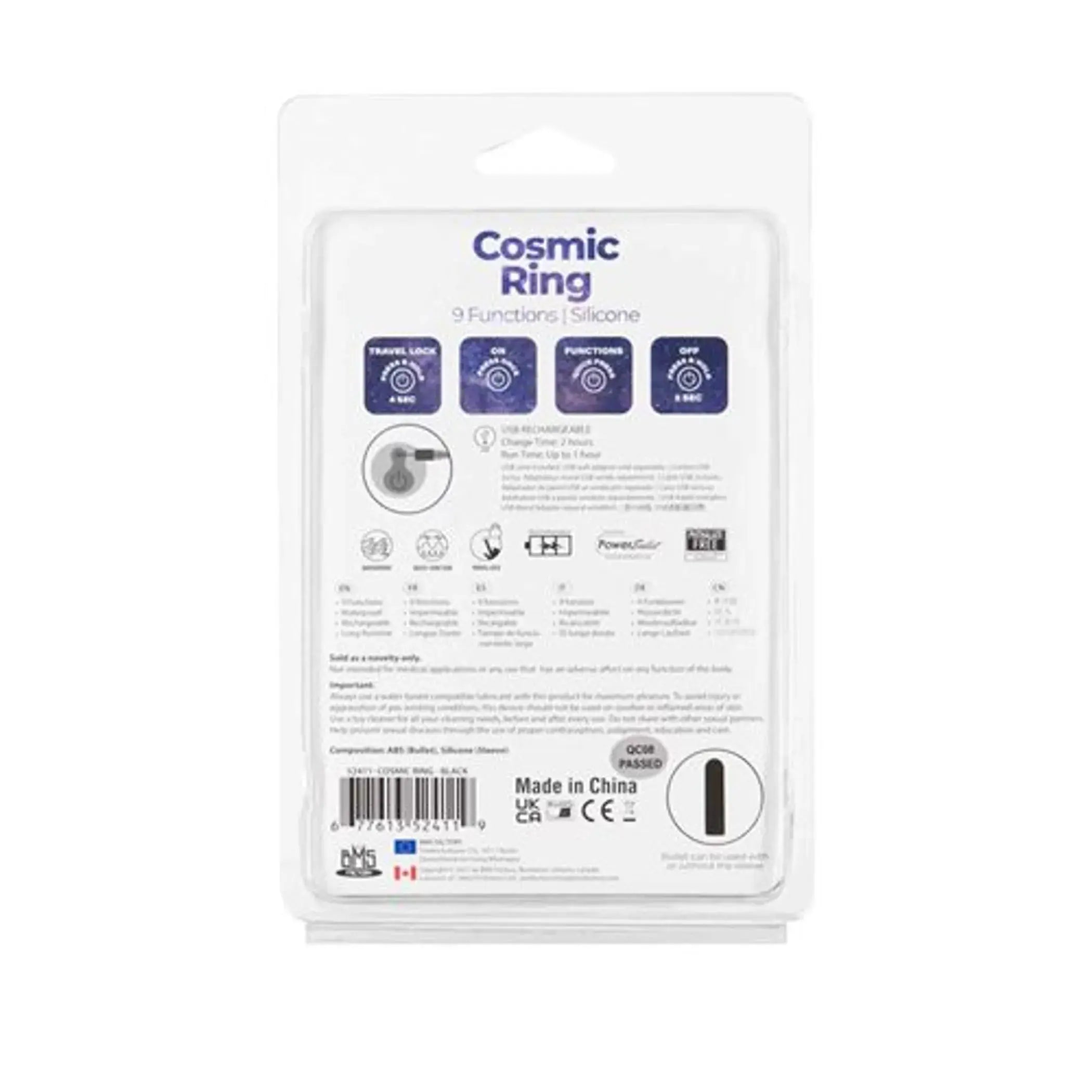 Cosmic Cock Ring With Vibrating Bullet BMS Enterprises