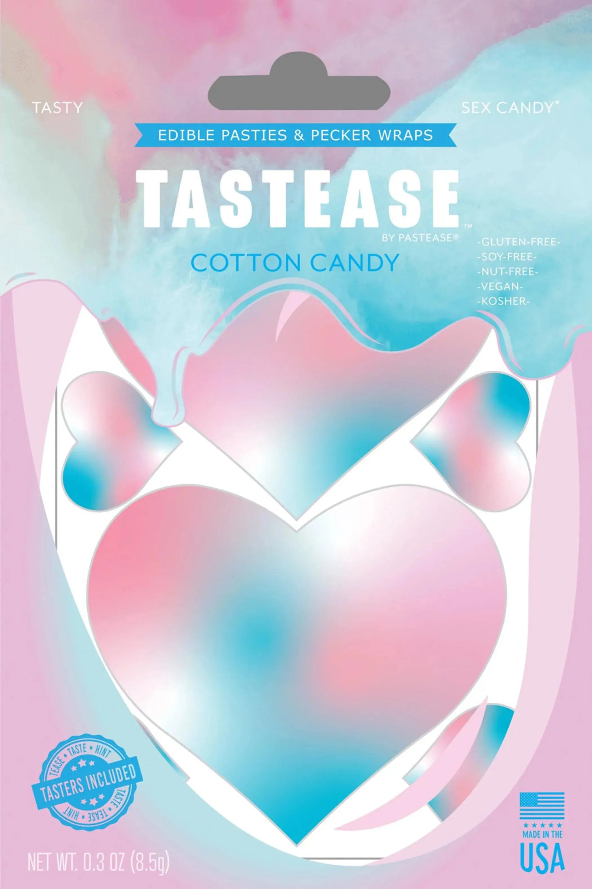 Cotton Candy Edible Nipple Pasties & Pecker Wraps Pastease