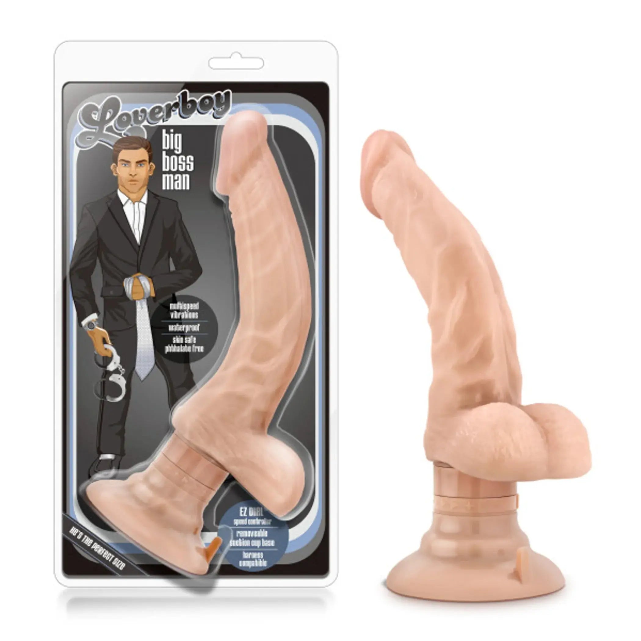 Coverboy Boss Man Beige Vibrating Dildo Blush Novelties