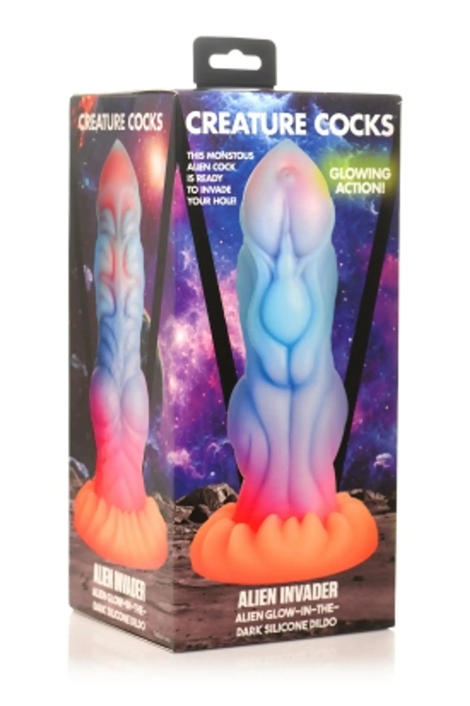 Creature Cocks Alien Invader Glow In The Dark Dildo XR Brands