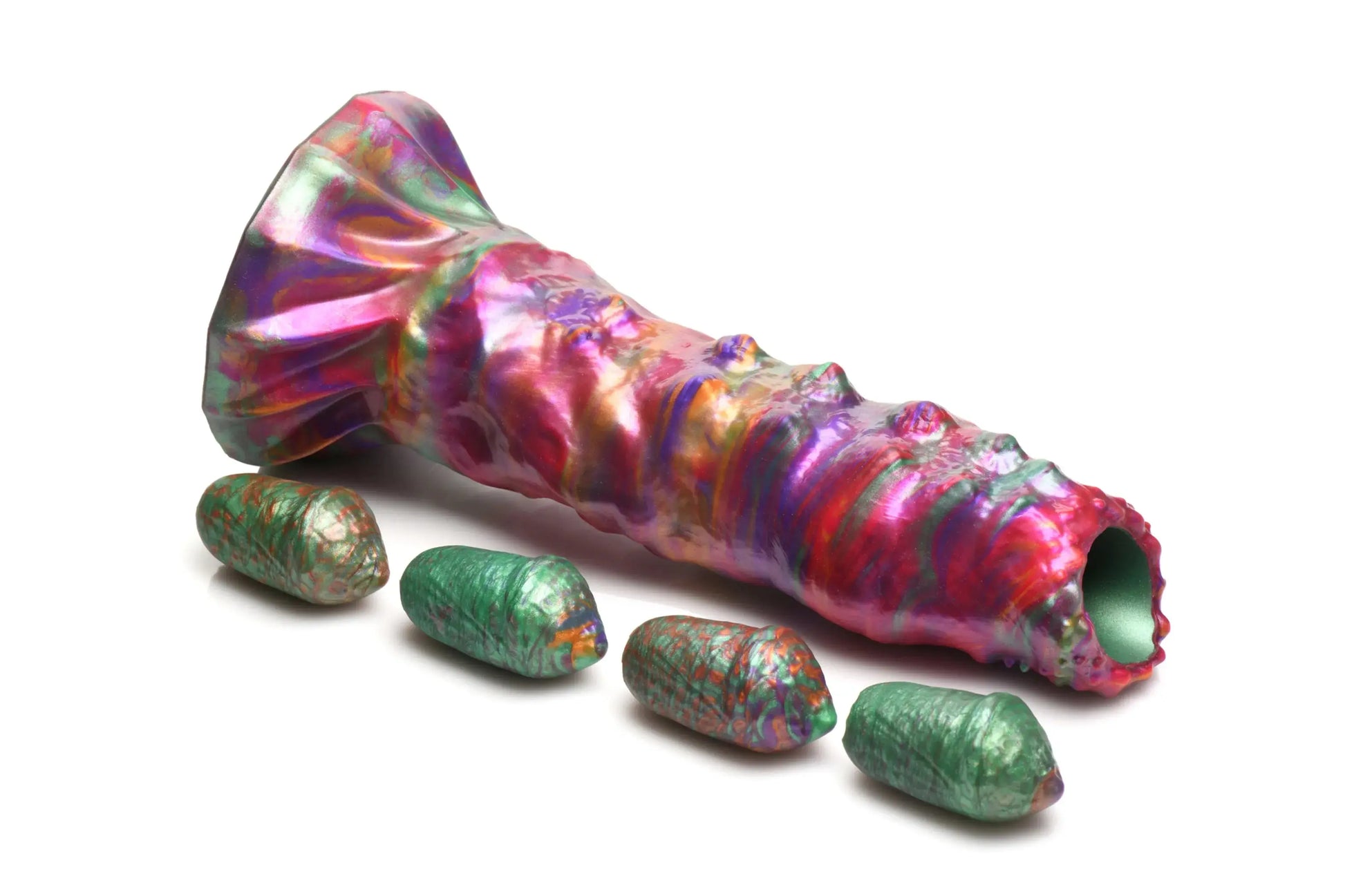 Creature Cocks Larva Silicone Ovipositor Dildo with Eggs XR Brands