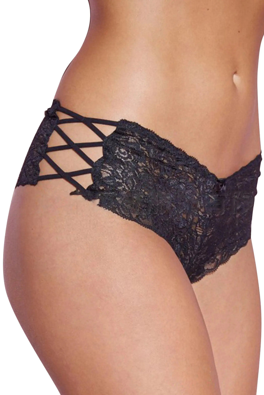 Crisscross Hollow-Out Lace Thong La Belle Fantastique