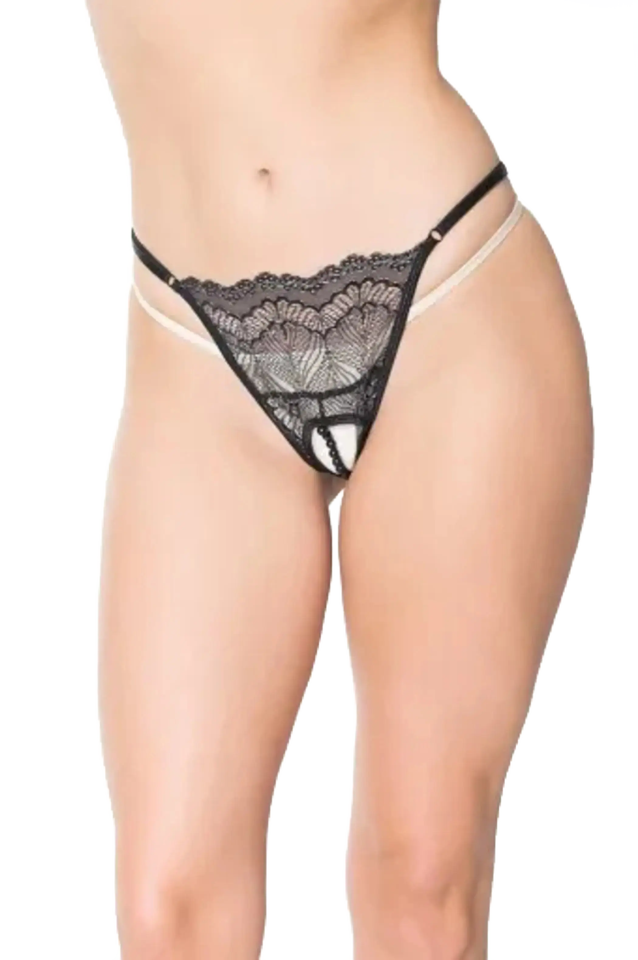 Coquette Crotchless G-string - Color: Black | Pack Of: 1 | Style: Legacy Coquette