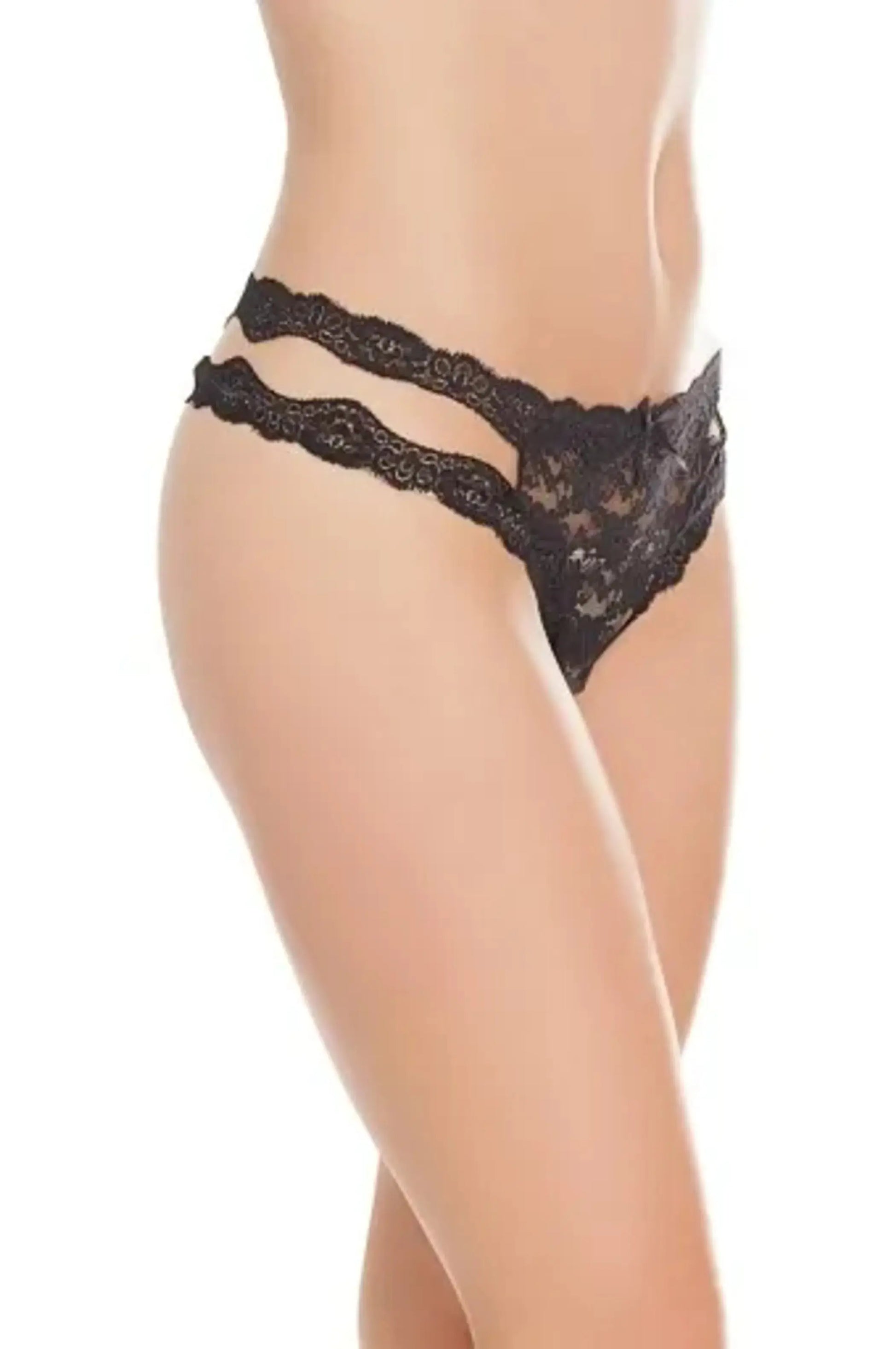 Crotchless Thong - One Size Coquette