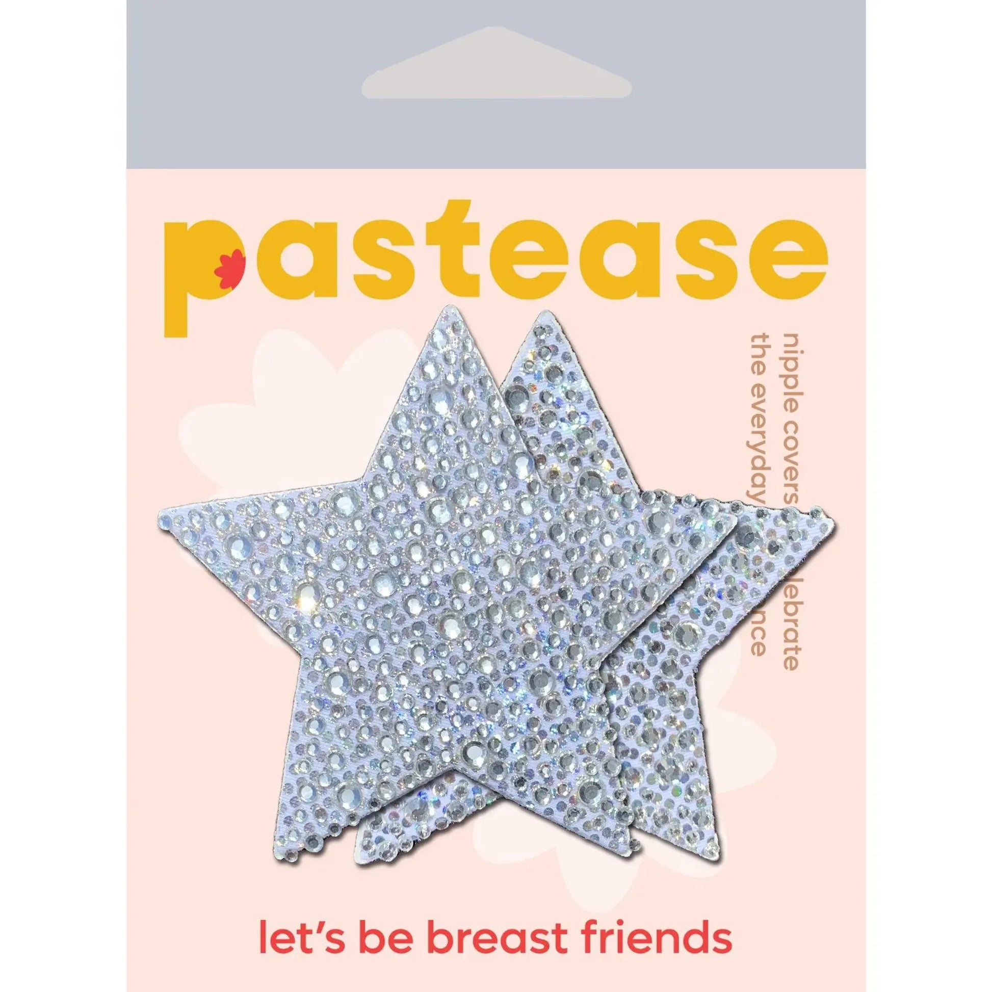 Crystal Silver Stars Pasties Pastease