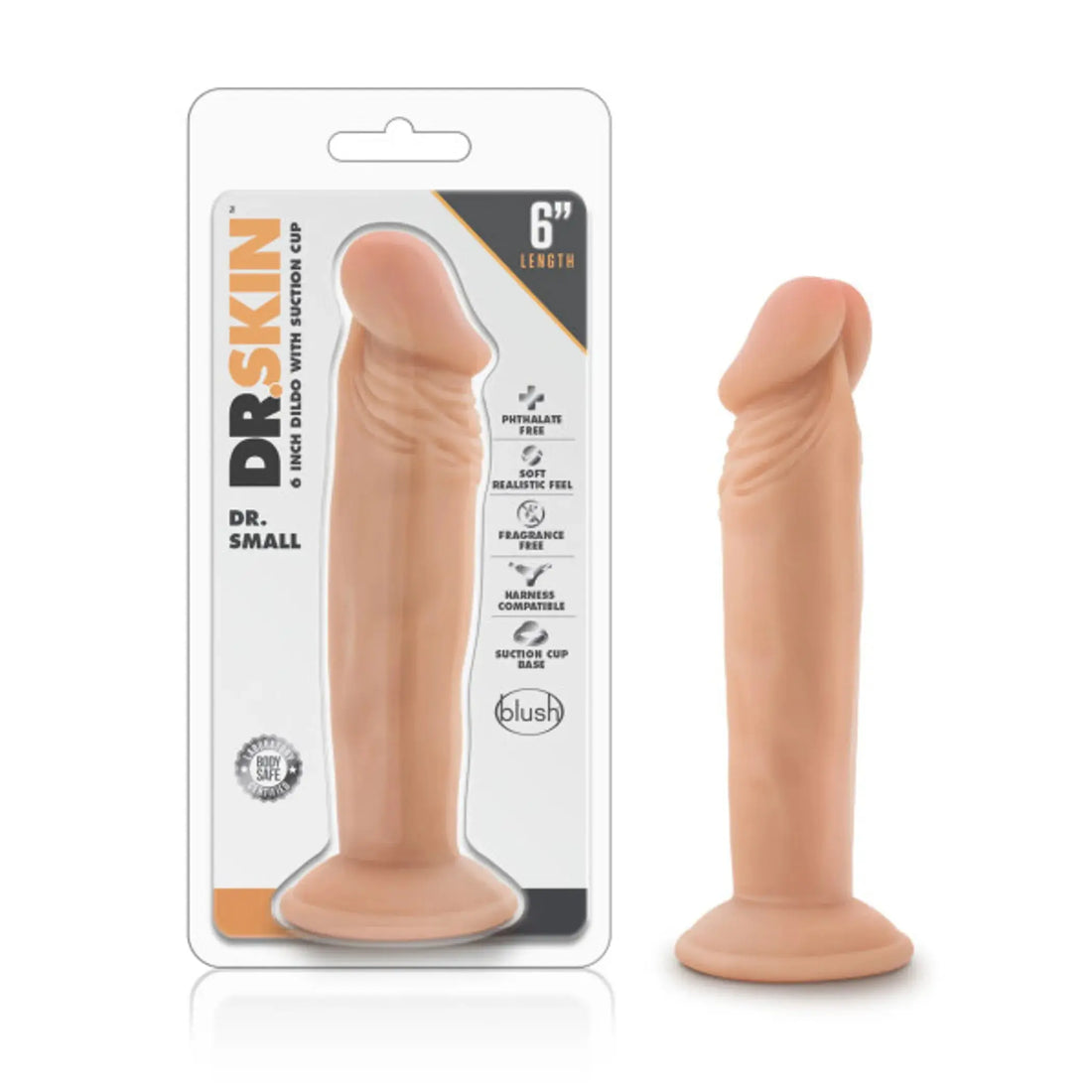 DR SKIN DR SMALL 6IN DILDO VANILLA Blush Novelties