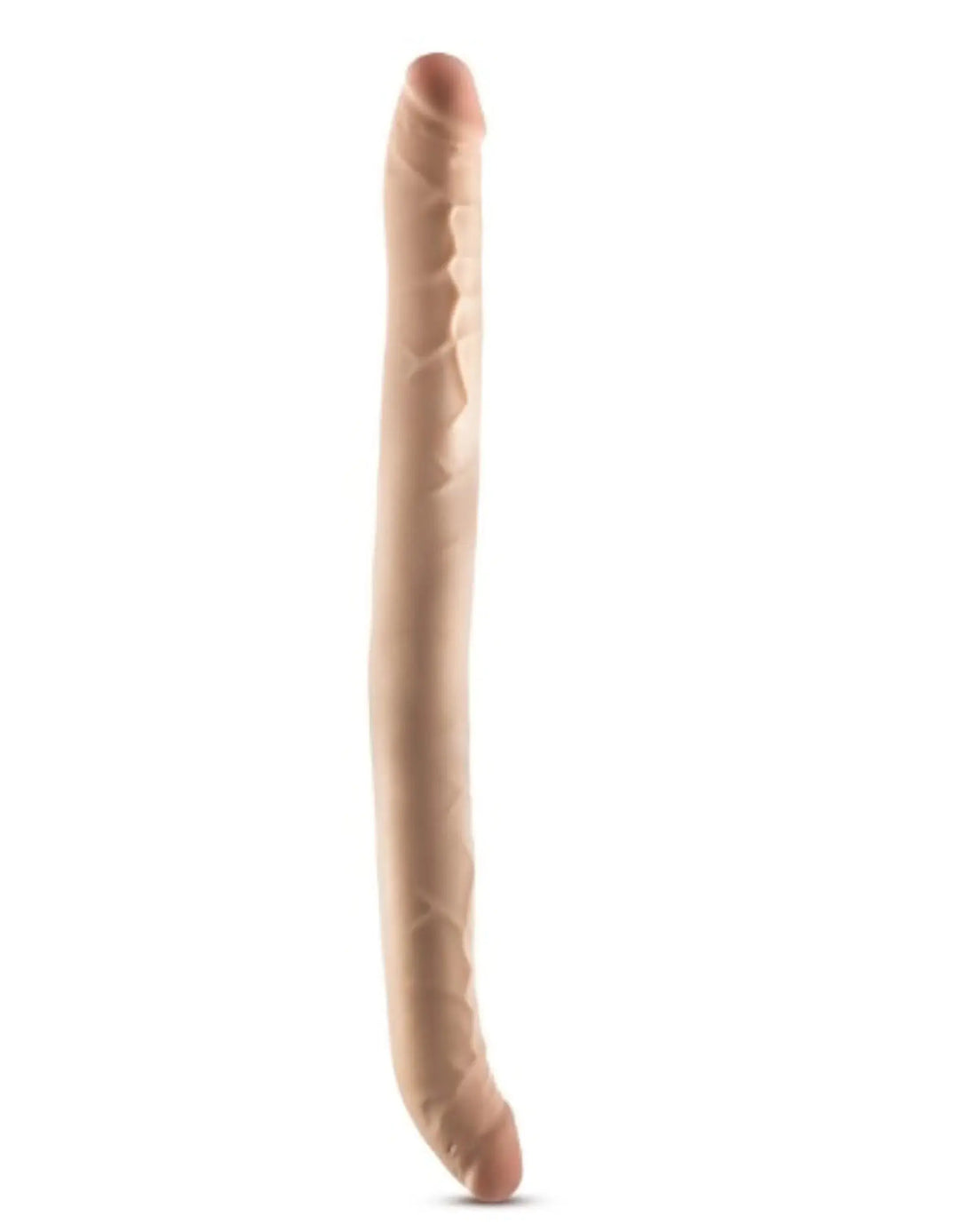 DR SKIN PLUS - 16.5 POSABLE DOUBLE DONG - BEIGE " Blush Novelties