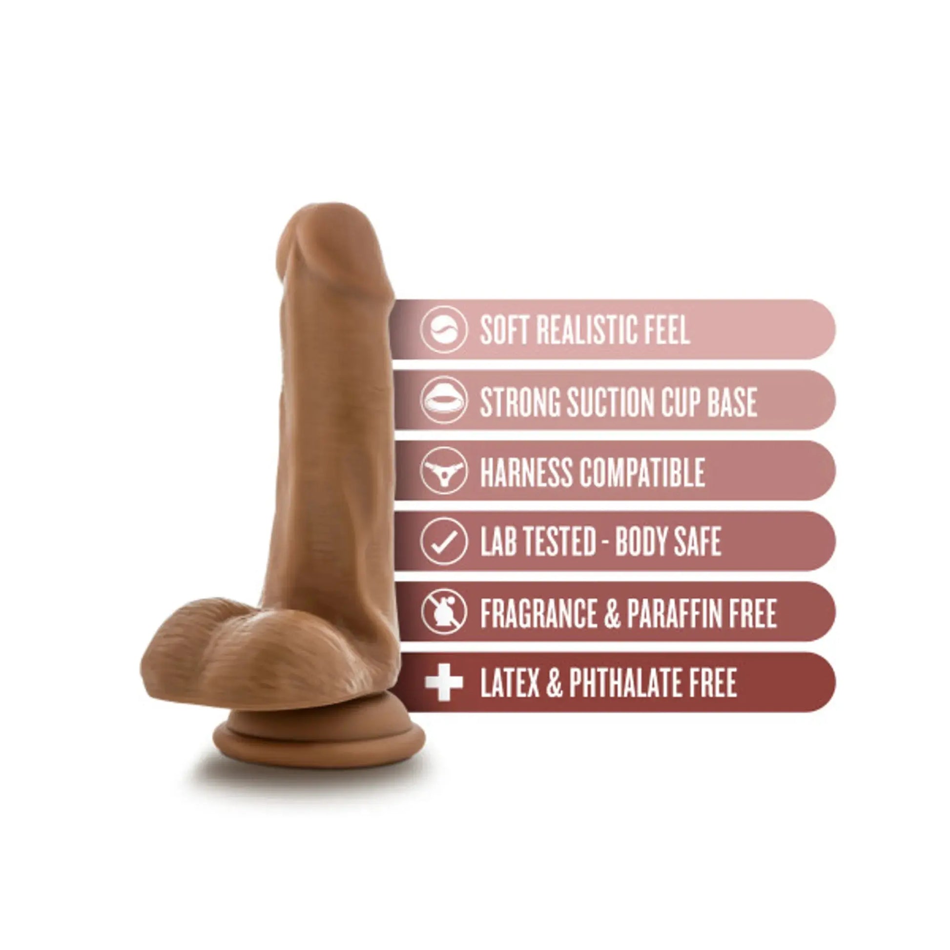 DR. SKIN DR. JEFFREY 6.5IN DILDO W/ BALLS TAN Blush Novelties