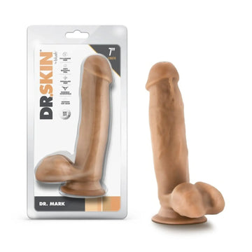 DR. SKIN DR. MARK 7IN DILDO W/ BALLS TAN Blush Novelties