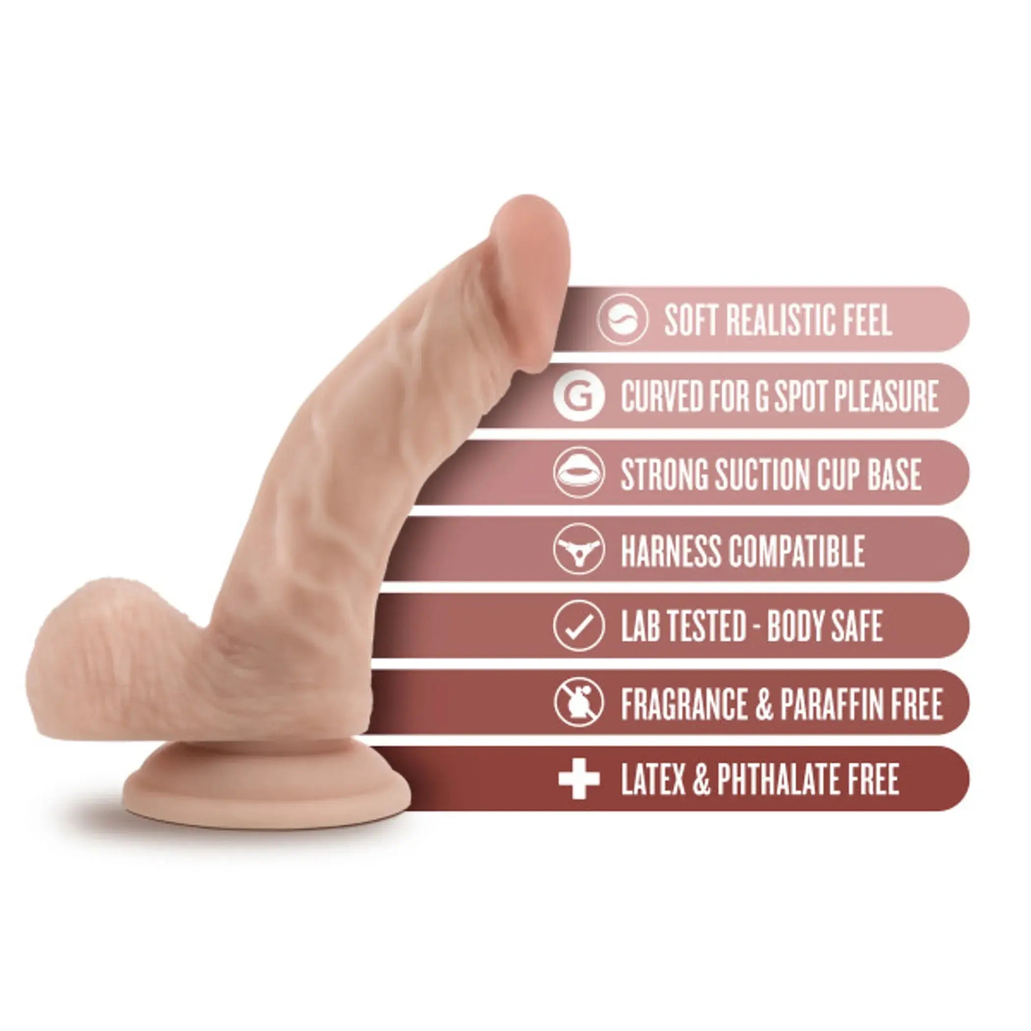 DR. SKIN DR. STEPHEN 6.5IN DILDO W/ BALLS BEIGE Blush Novelties