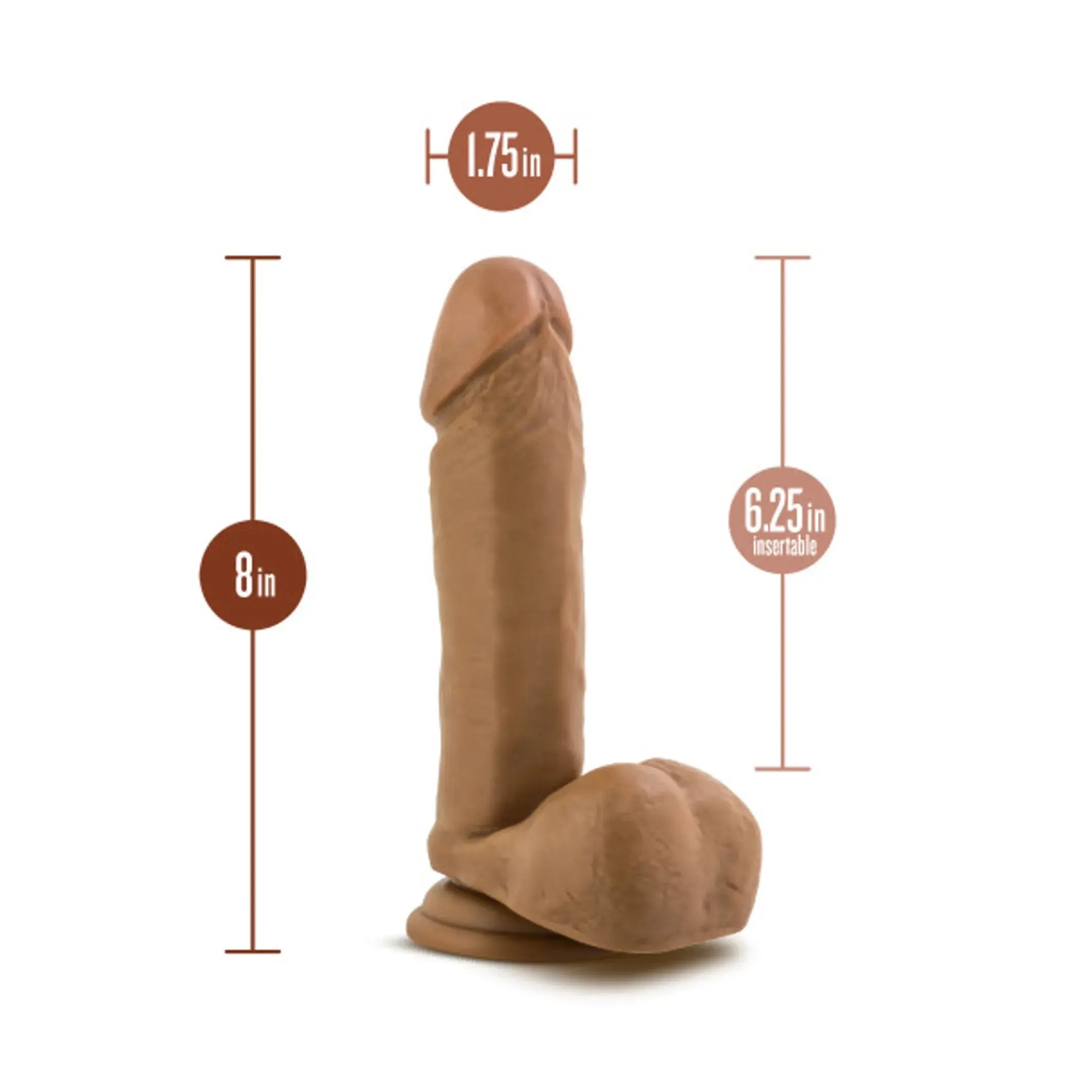 DR. SKIN DR. WILLIAM 8IN DILDO W/ BALLS TAN Blush Novelties
