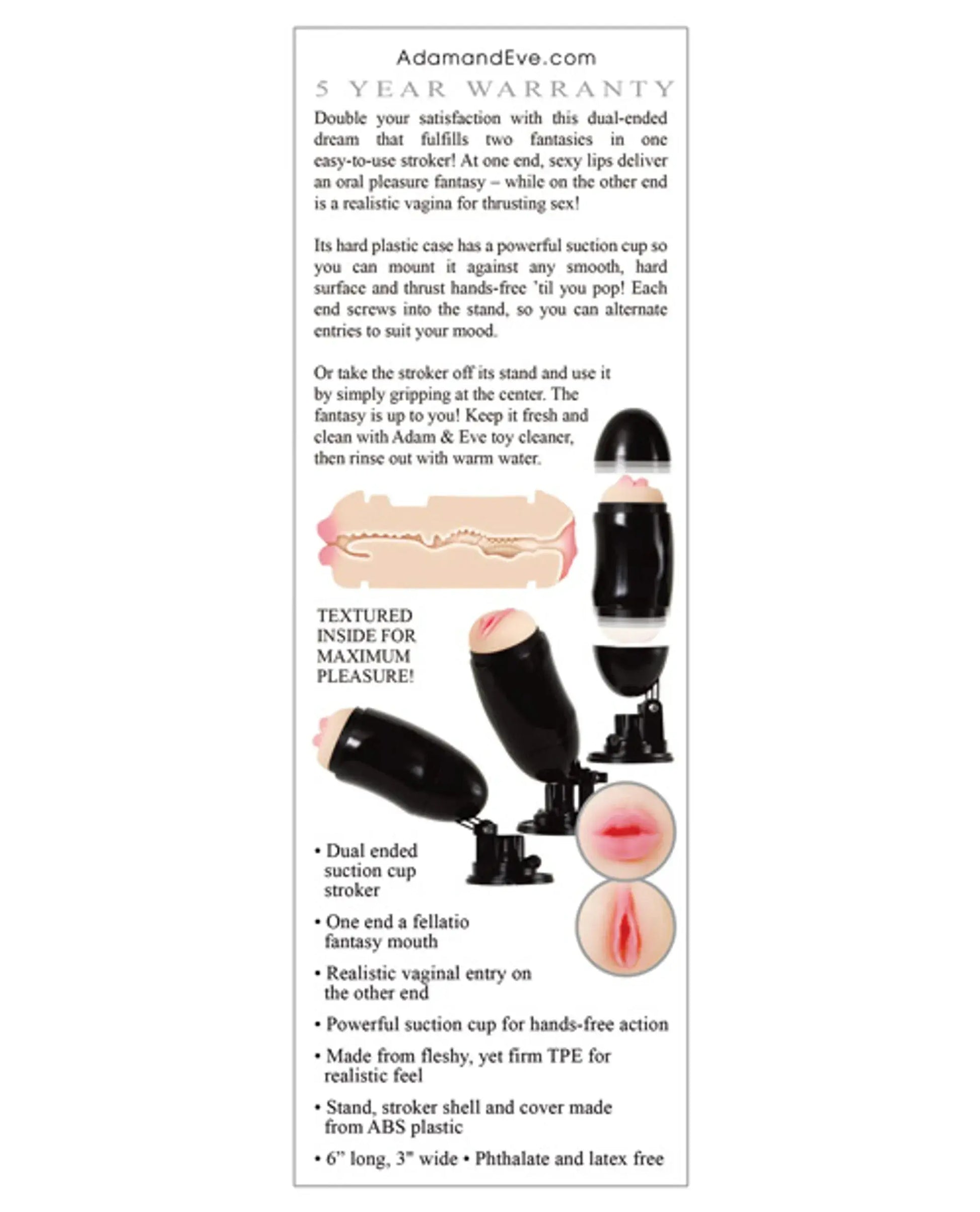 (D) ADAM & EVE ADAM'S TURBO DU STROKER Evolved Novelties