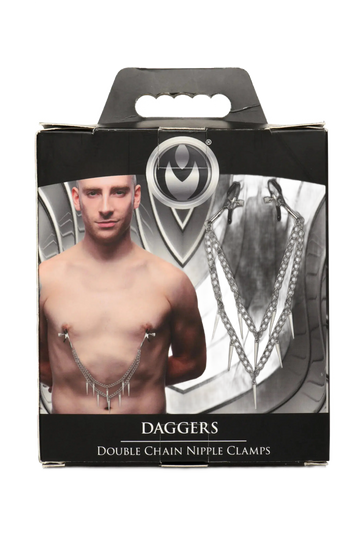 MASTER SERIES DAGGERS DOUBLE CHAIN NIPPLE CLAMPS XR Brands