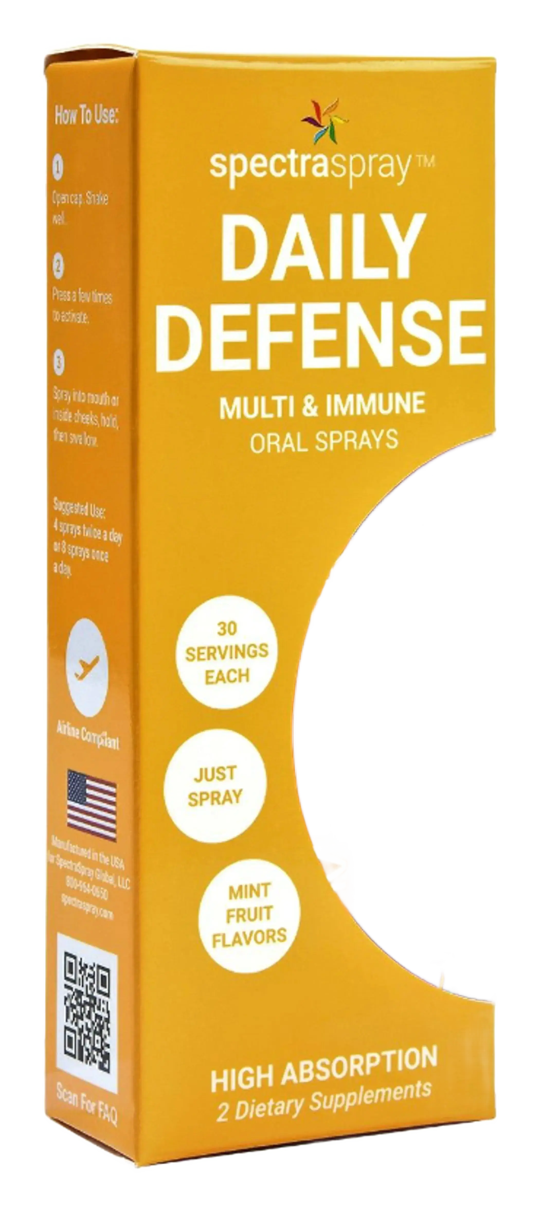 Daily Defense Oral Spray Vitamin Kit by SpectraSpray - Multi + Immune SpectraSpray Global