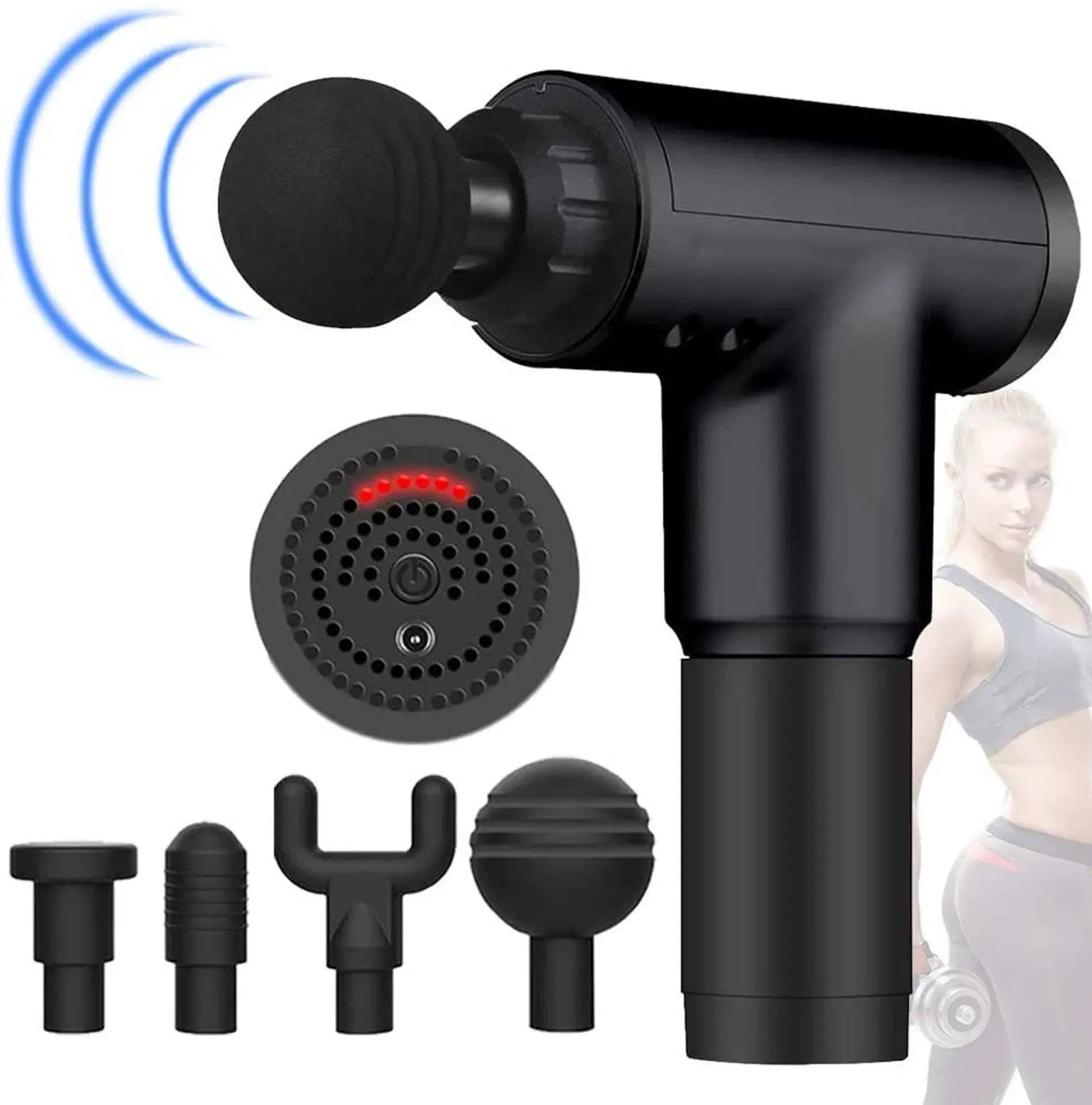 Deep Tissue Massager Gun With Changeable Heads Marquee Innovations