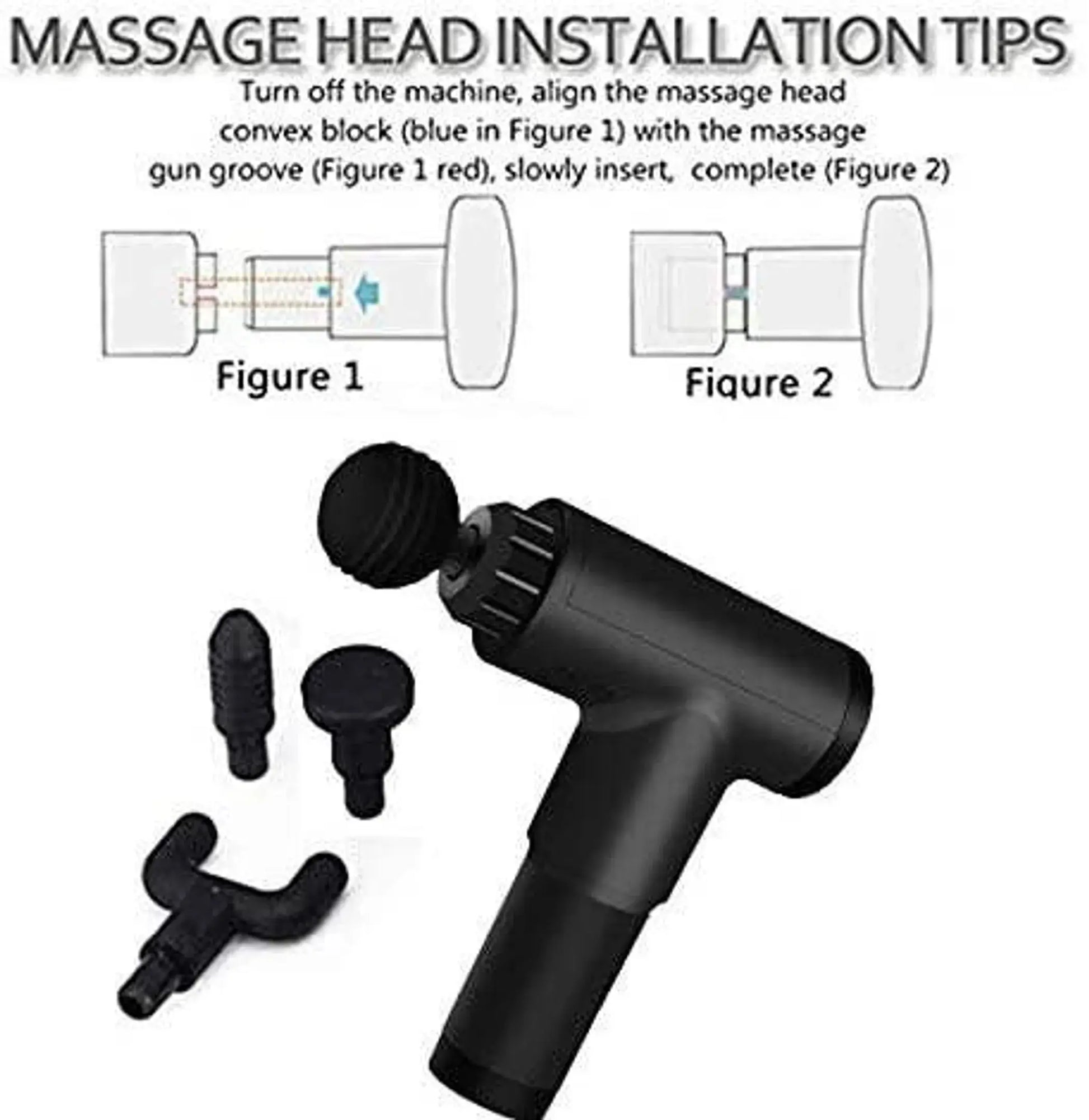 Deep Tissue Massager Gun With Changeable Heads Marquee Innovations
