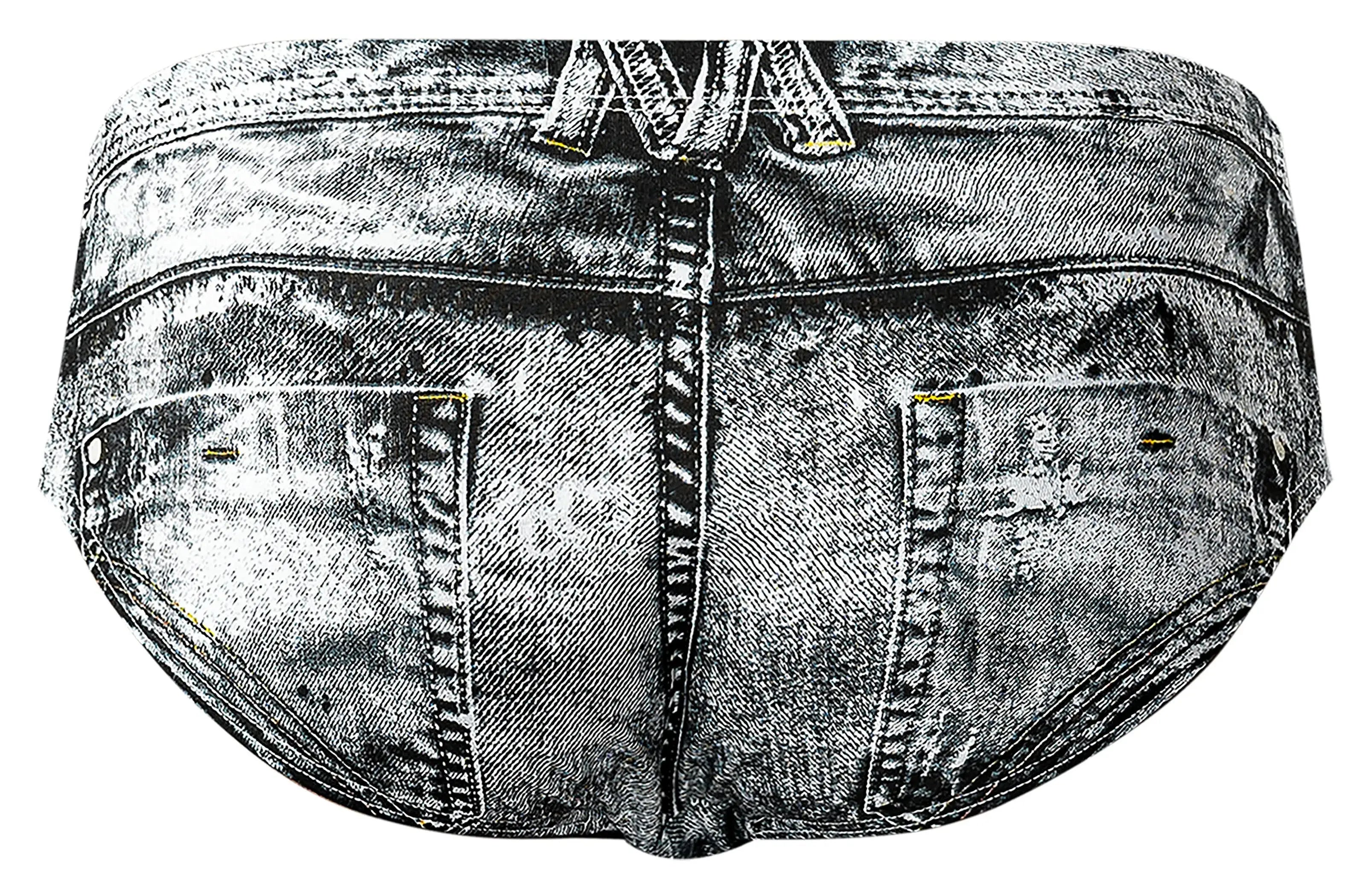 Dirty Denim Bikini Blue Medium Male Power Lingerie
