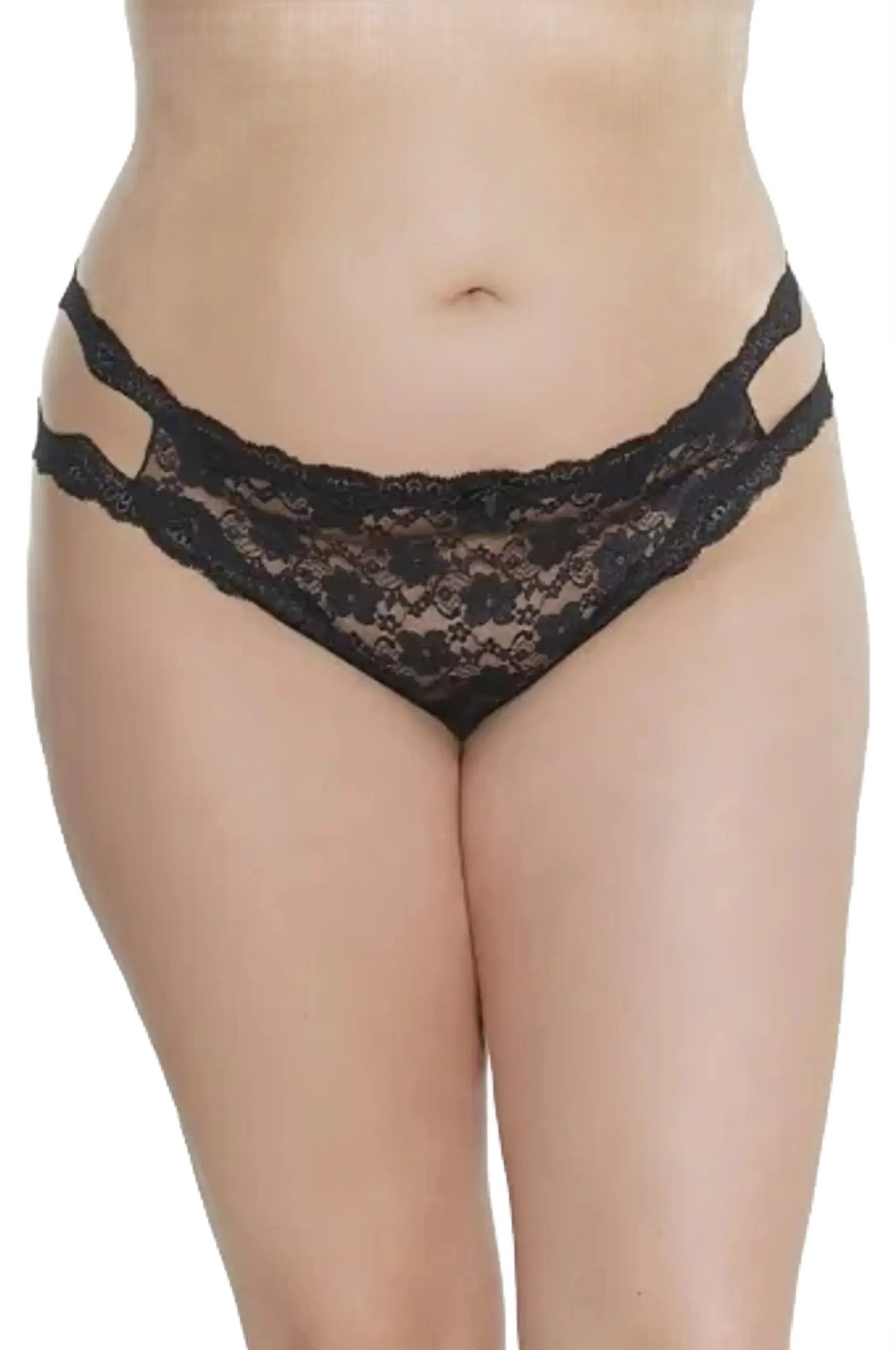 Coquette Diva Crotchless Thong - Size: OSXL | Pack Of: 1 Coquette