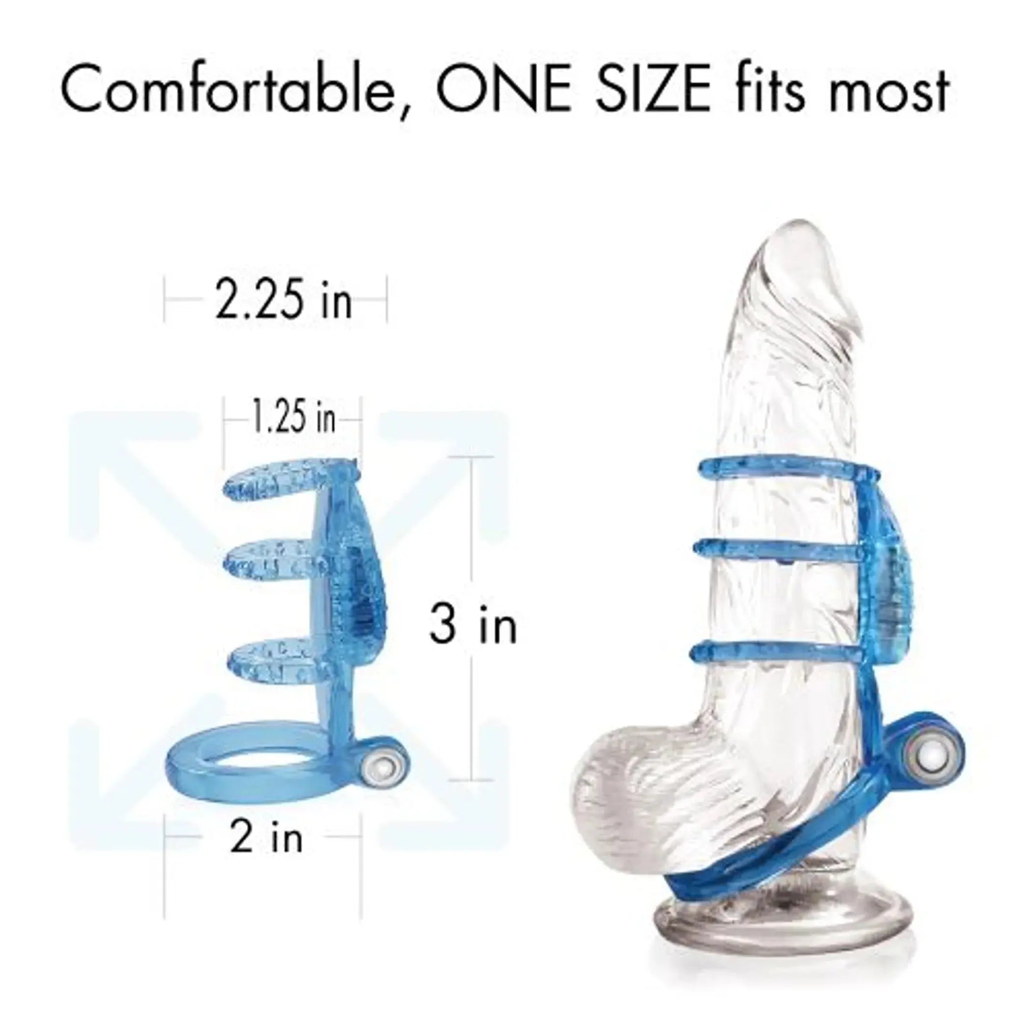 Doctor Love Zinger Dual Vibrating Sleeve Blue Doctor Love