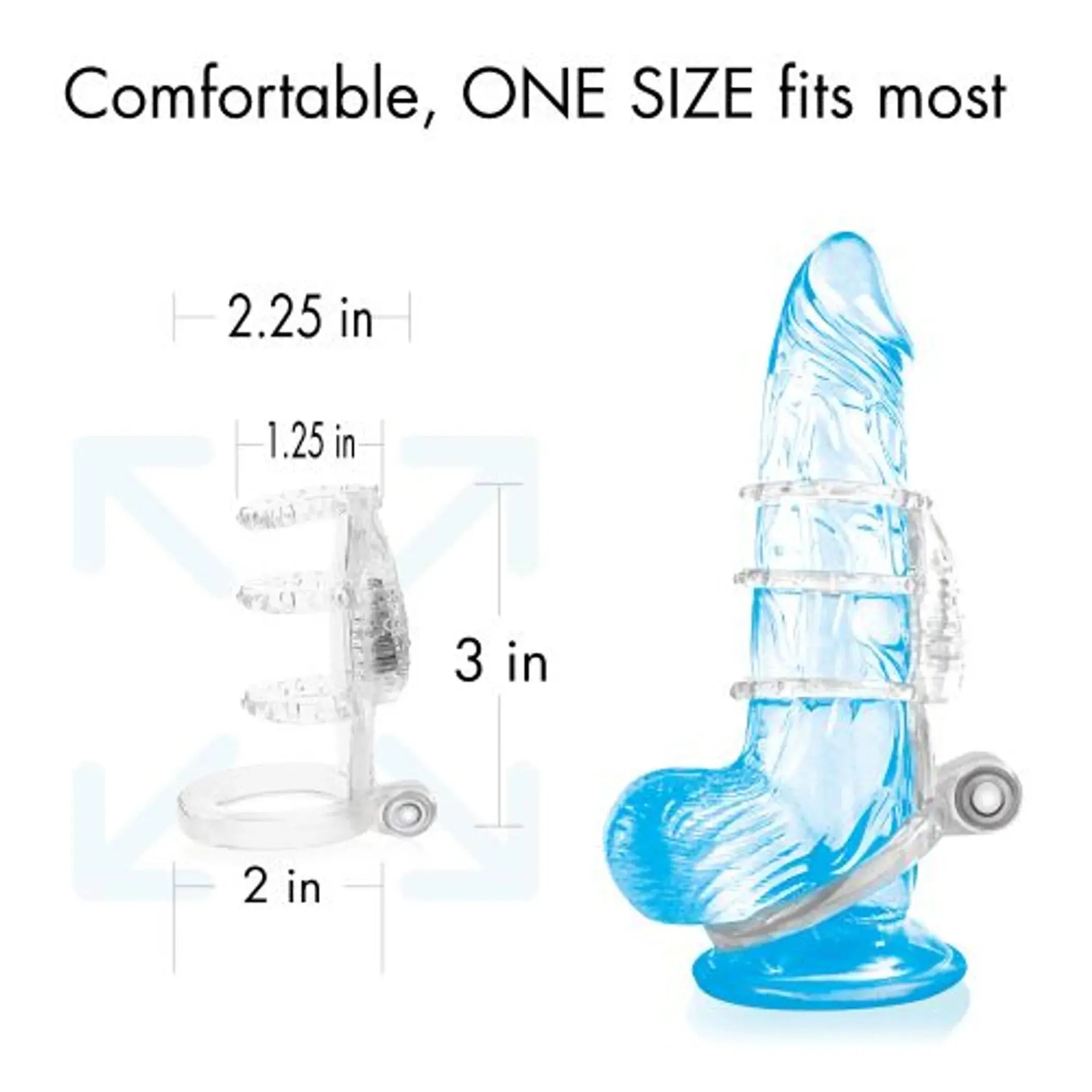 Doctor Love Zinger Dual Vibrating Sleeve Clear Doctor Love