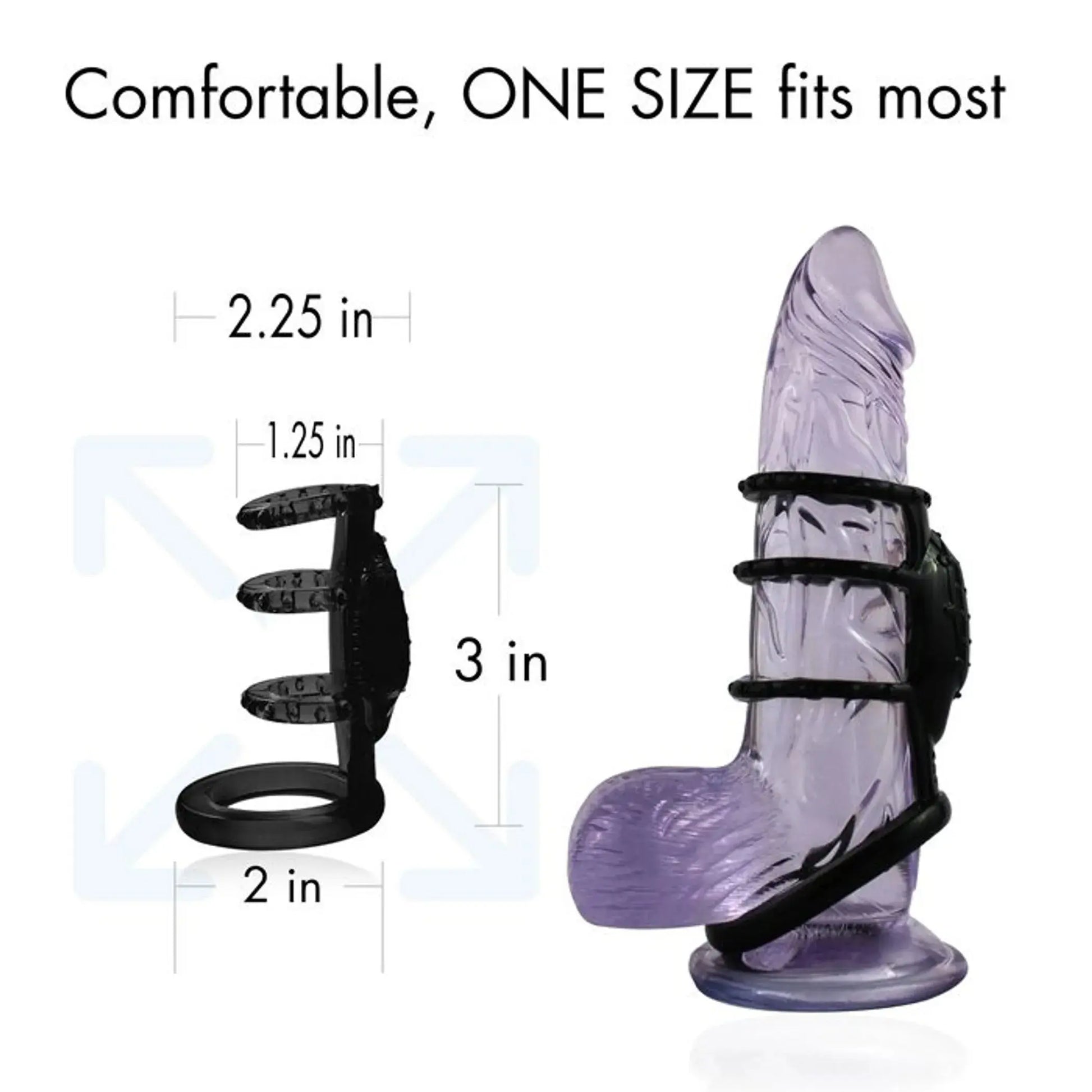 Doctor Love Zinger Vibrating Cock Cage Black Doctor Love