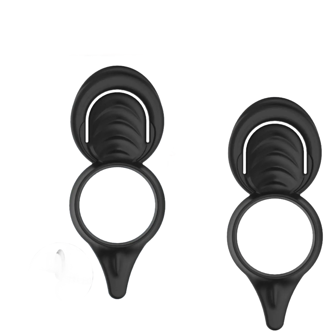 MY COCKRING DOUBLE LOOP COCK RING & SCROTUM CINCH BLACK Nasstoys