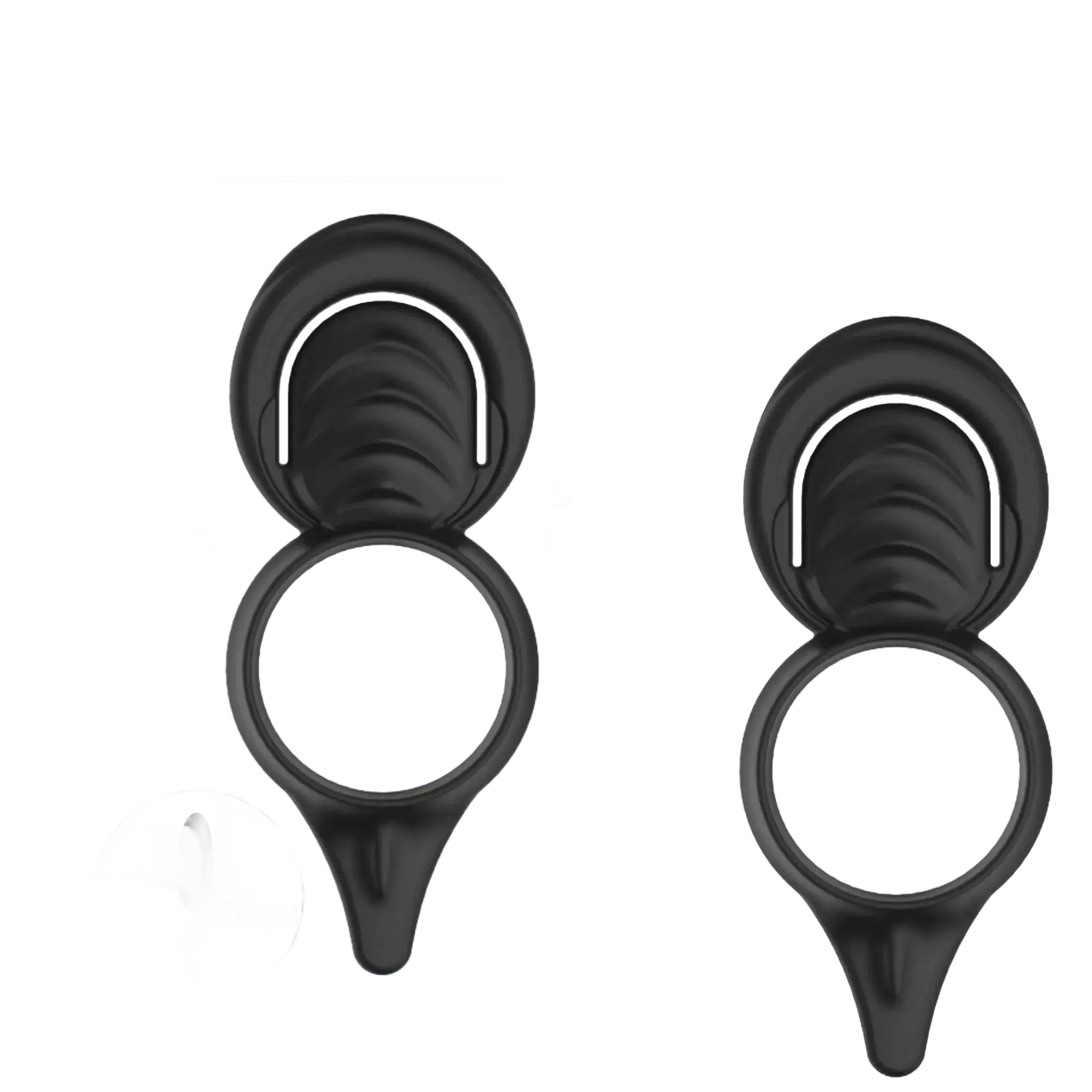 MY COCKRING DOUBLE LOOP COCK RING & SCROTUM CINCH BLACK Nasstoys