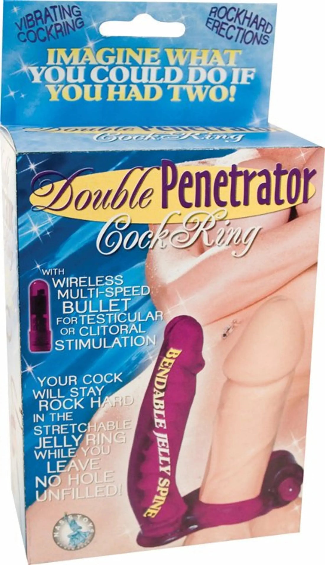Double Penetrator Cockring Purple Nasstoys