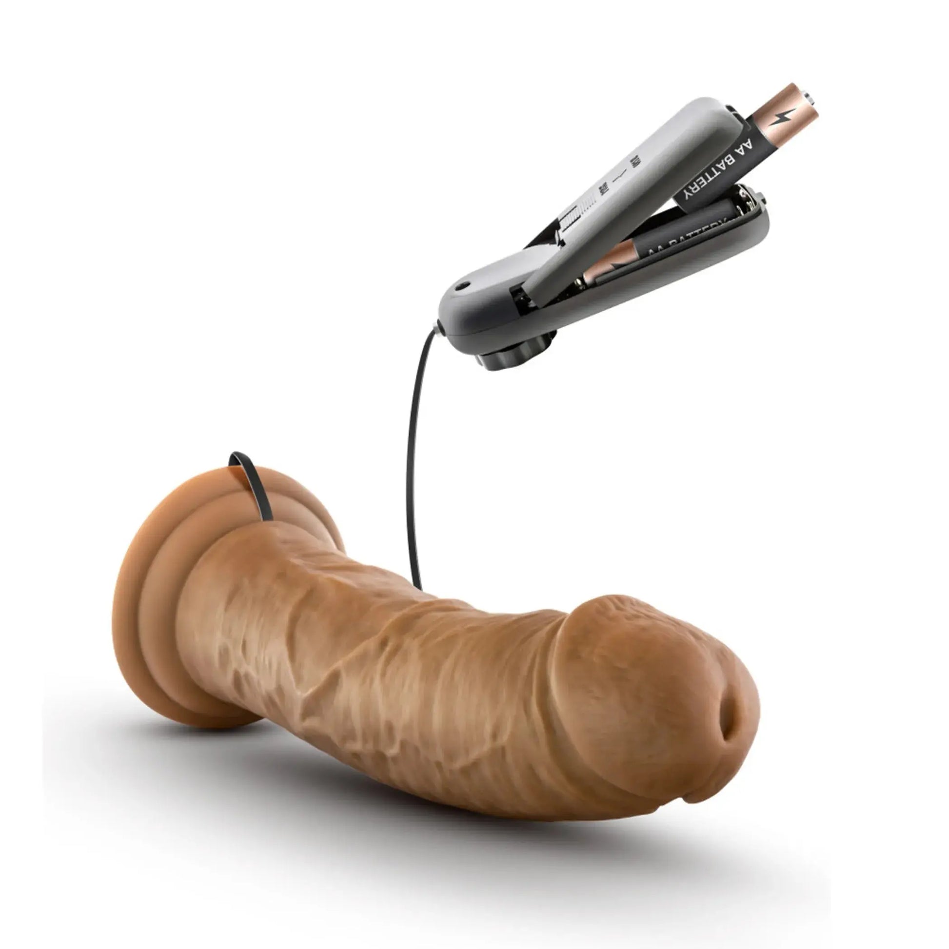 Dr Skin Dr Joe 8-Inch Vibrating Cock With Suction Cup Mocha Blush Novelties