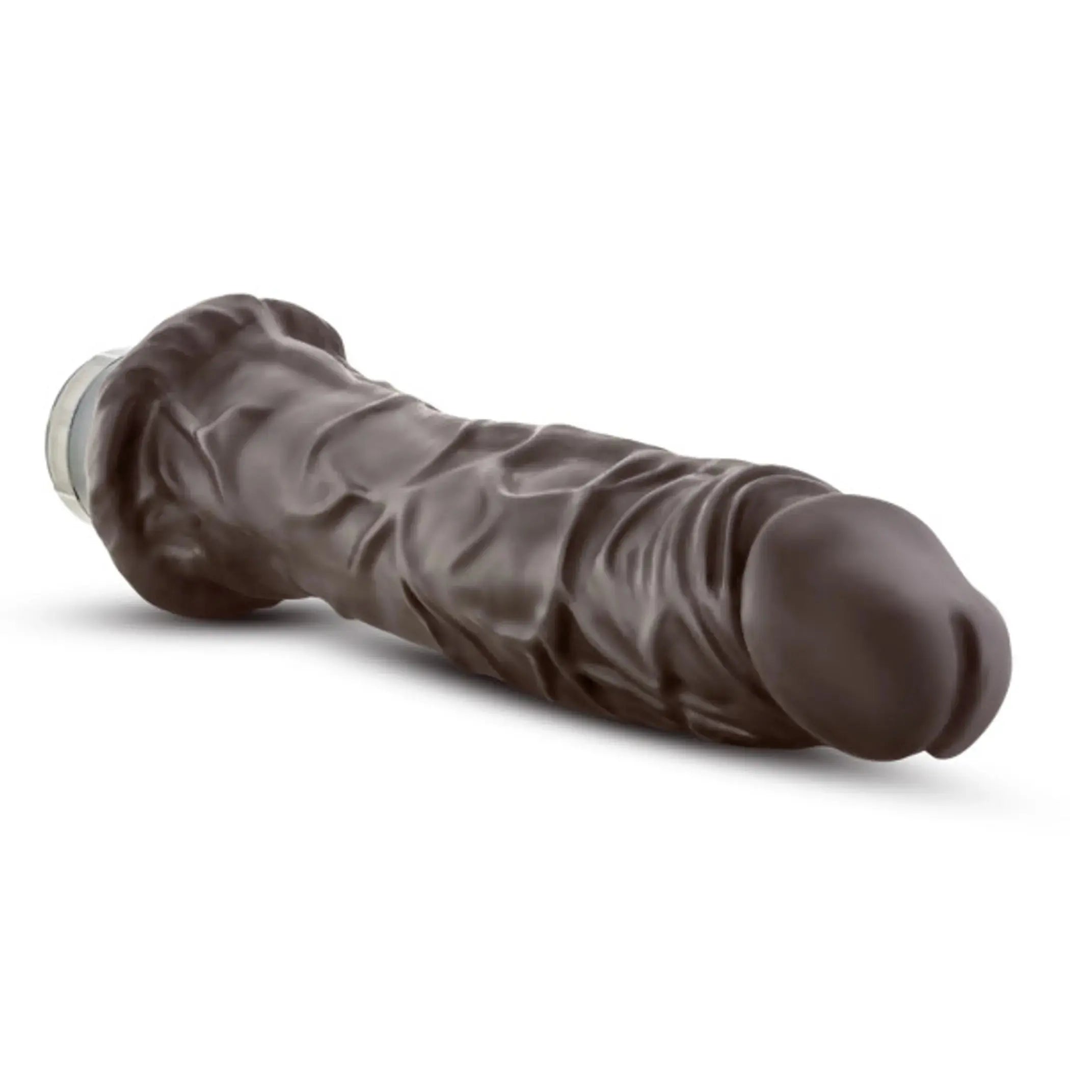 Dr Skin Vibe 9.75 Chocolate Vibrating Dildo Blush Novelties