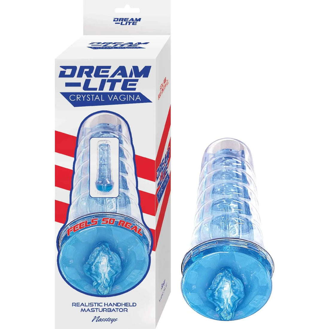 Dream Lite Crystal Vagina Masturbator Blue Nasstoys