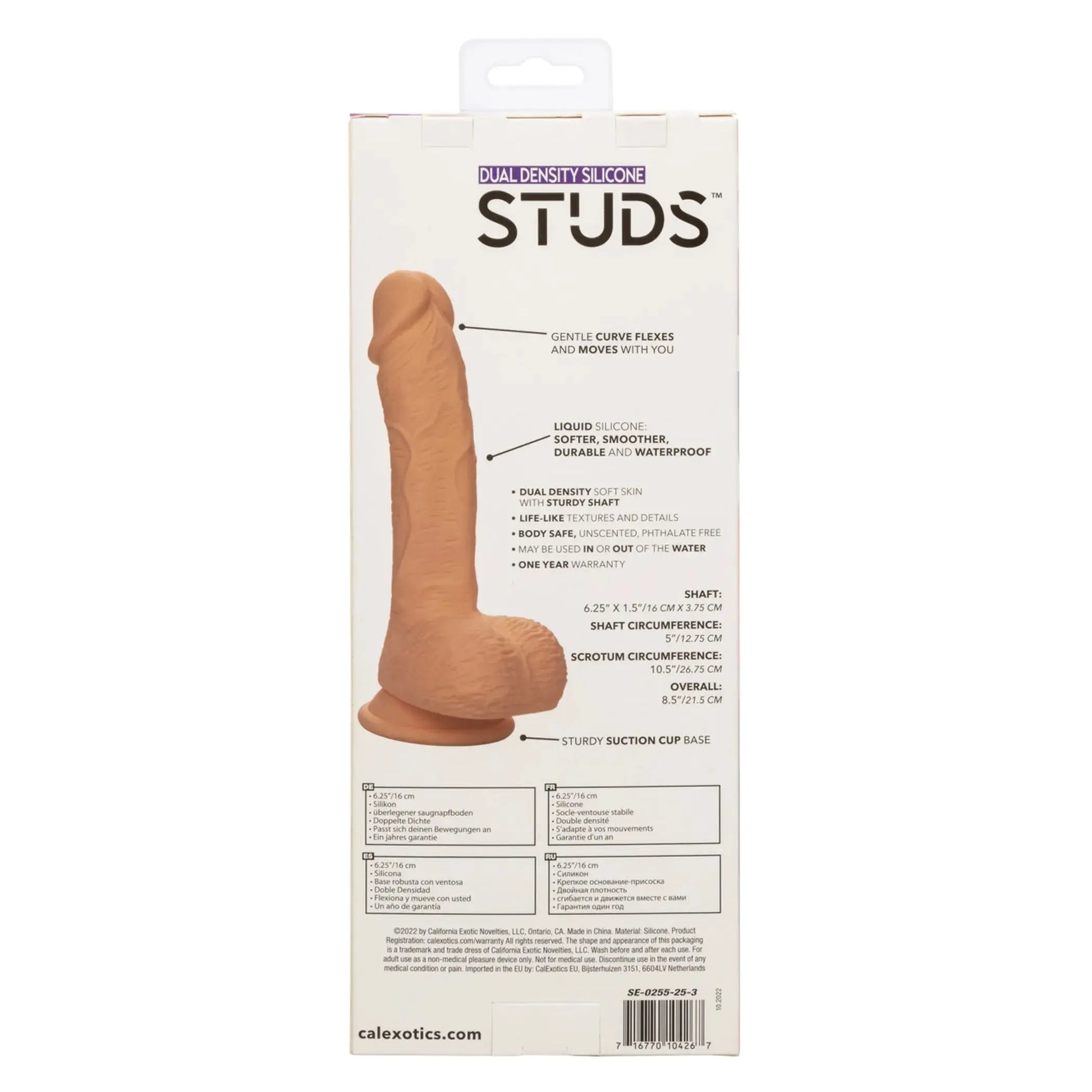 Dual Density Silicone Stud 6.25in Ivory California Exotic Novelties