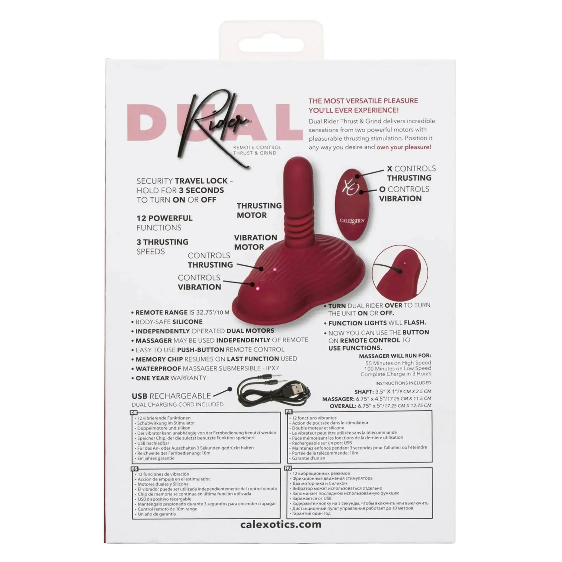 DUAL RIDER REMOTE CONTROL THRUST & GRIND California Exotic Novelties