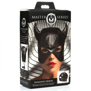 Dungeon Demon Bondage Hood with Horns XR Brands