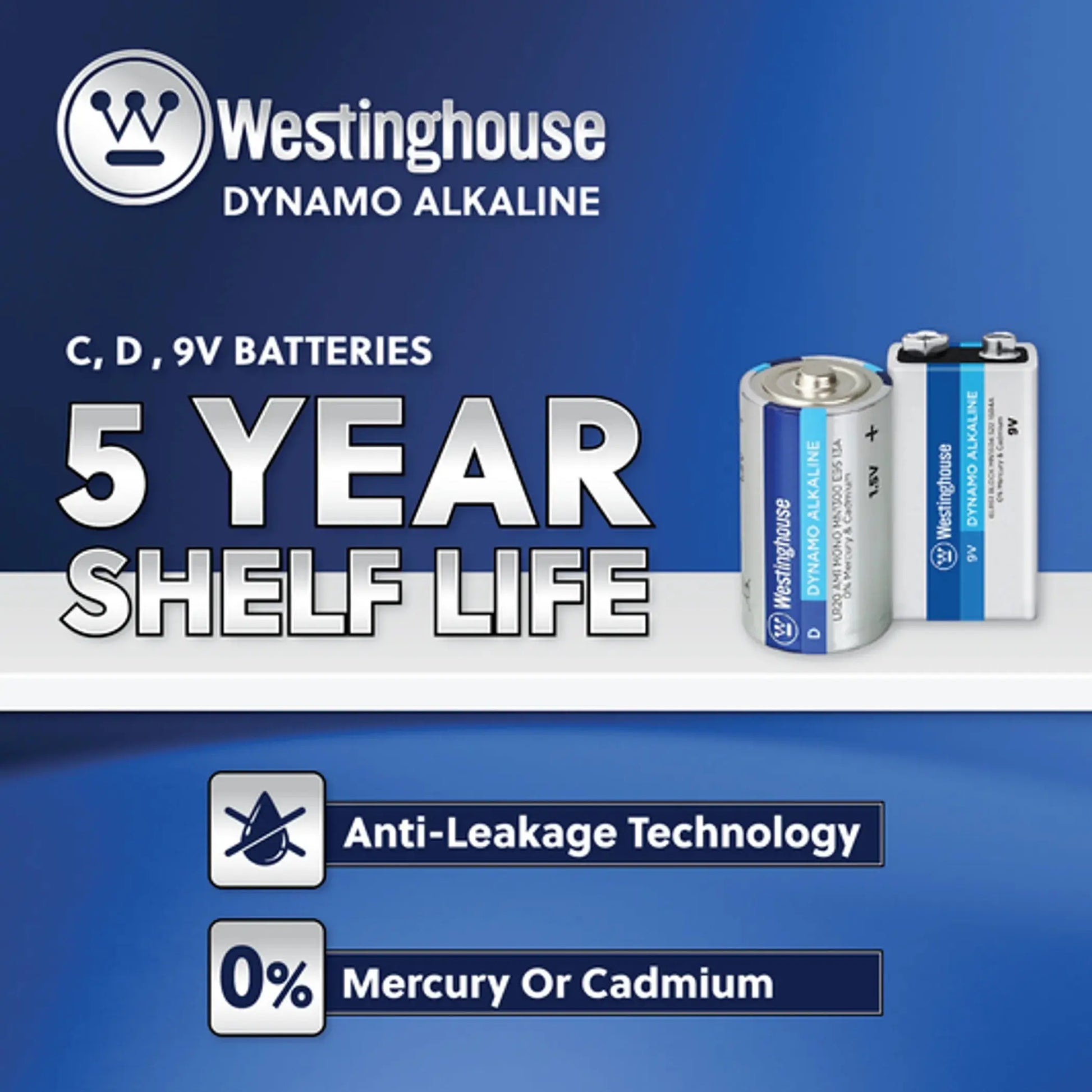 Dynamo 1.5V Alkaline Batteries - 12 Pack Westinghouse