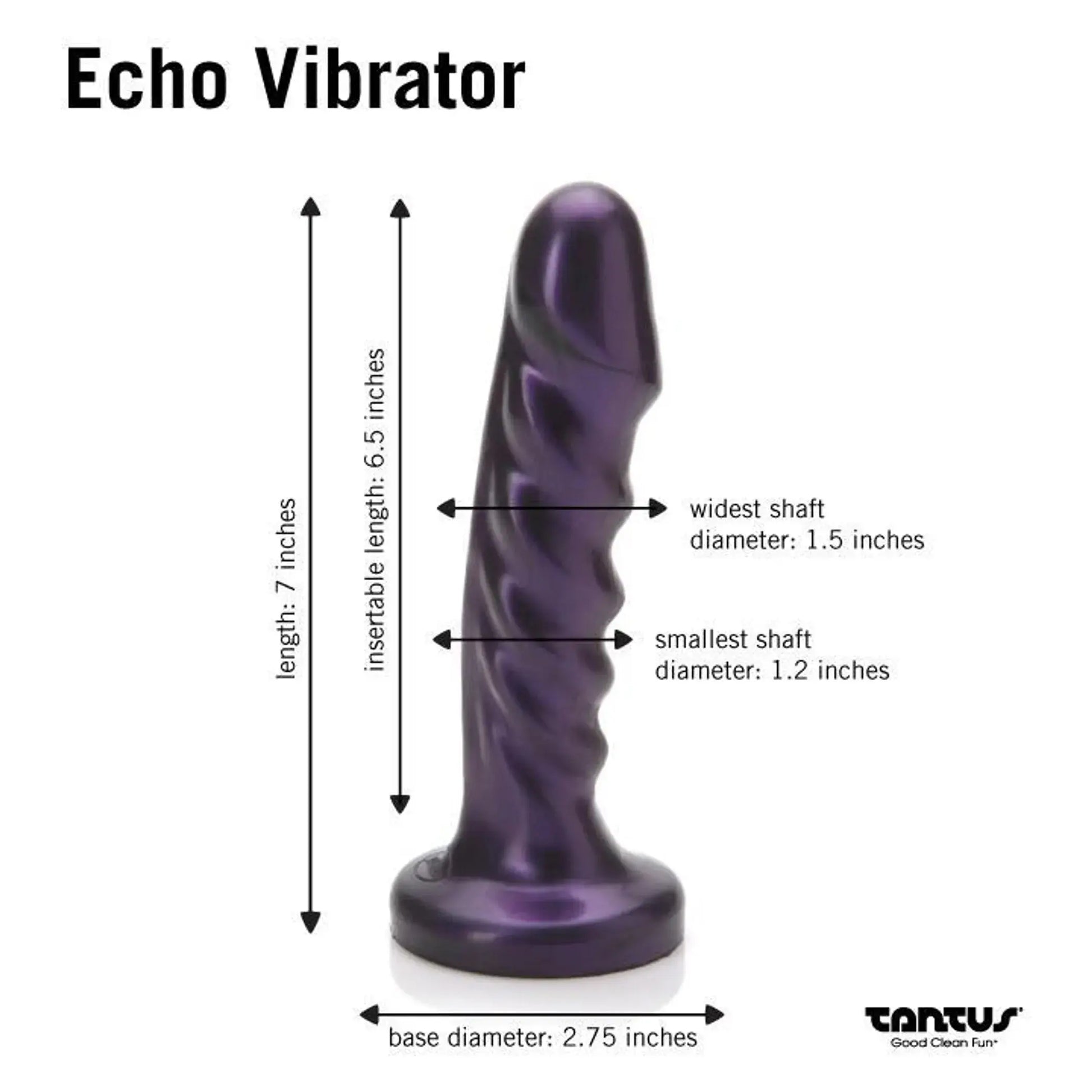 ECHO VIBRATING MIDNIGHT PURPLE Tantus